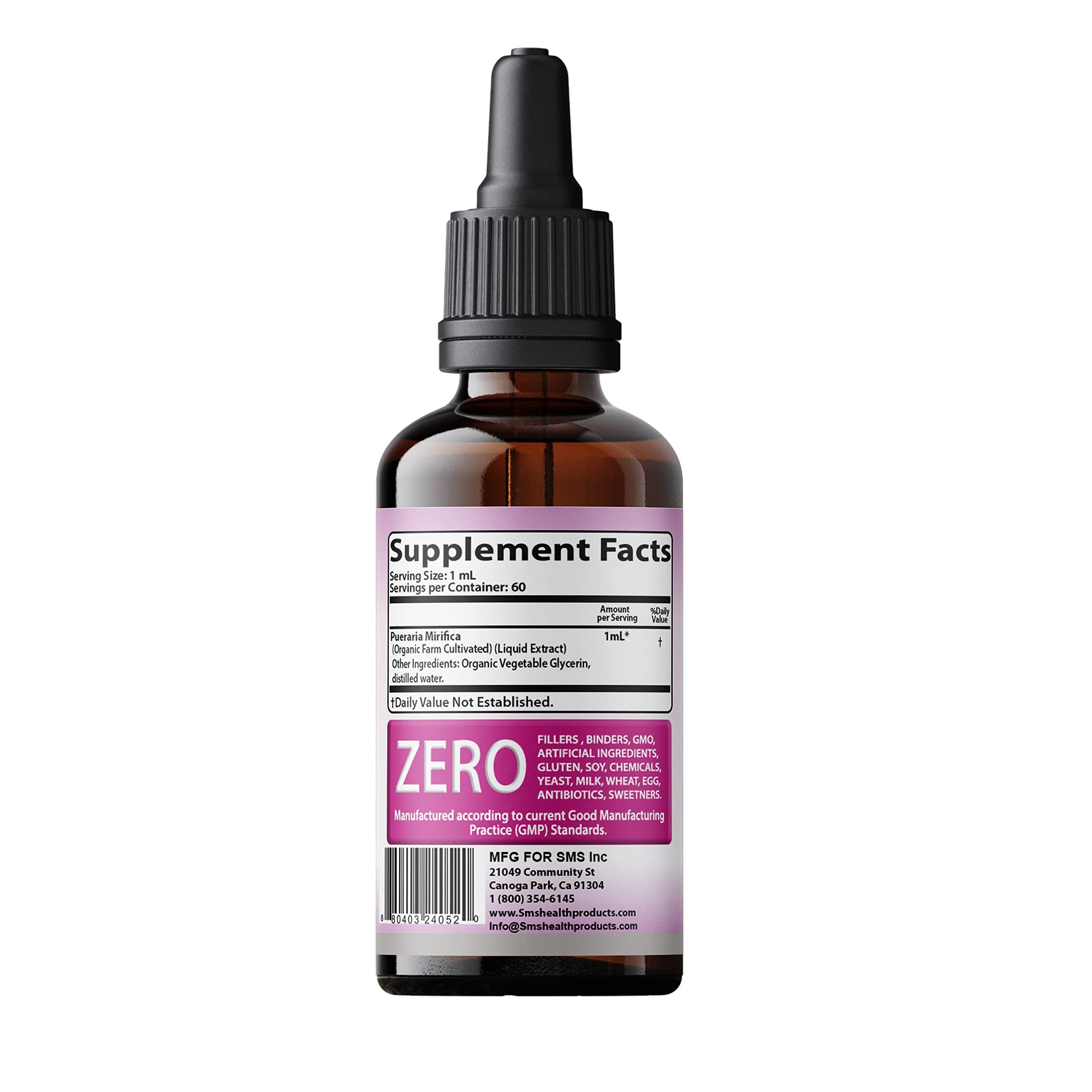 SMSHEALTHPRODUCTS.com Pueraria Mirifica Drops | Premium Grade | Herbal Liquid Extract | Non-GMO - AB Mystery