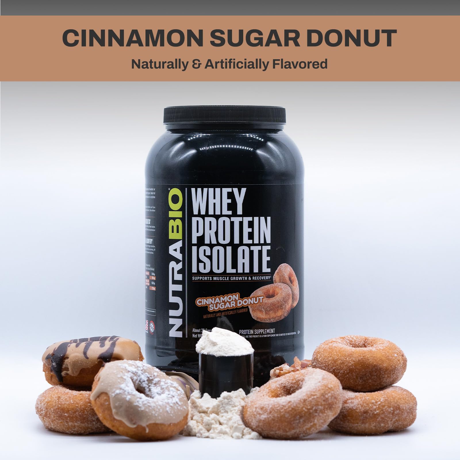 NutraBio Whey Protein Isolate Supplement – 25g of Protein Per Scoop with Complete - AB Mystery