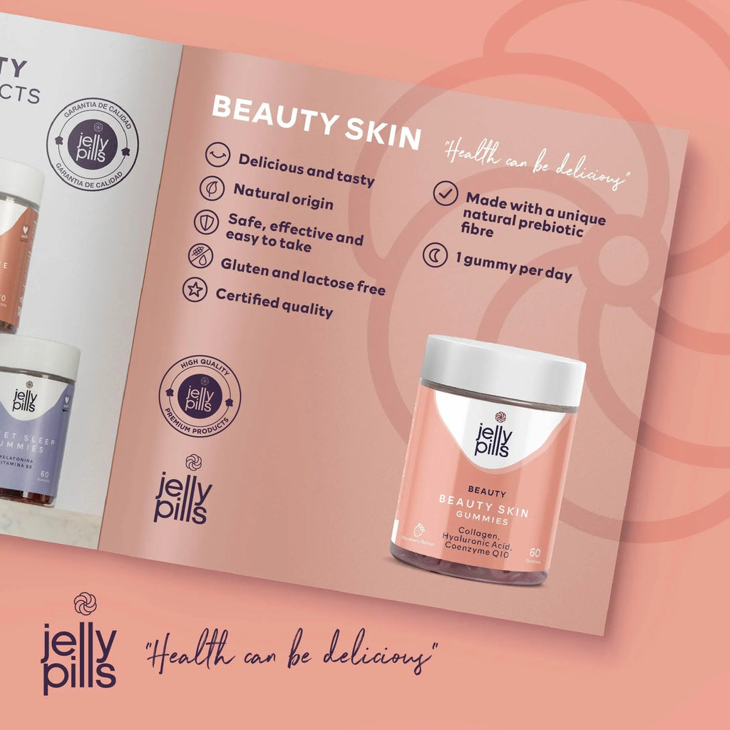 Jelly Pills® Hydrolyzed Collagen Gummies with Hyaluronic Acid and Coenzyme Q10 - AB Mystery