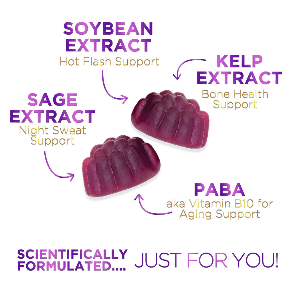 Menopause Support Supplement for Women - Multi Benefit Menopause Relief Vitamin Gummy - AB Mystery