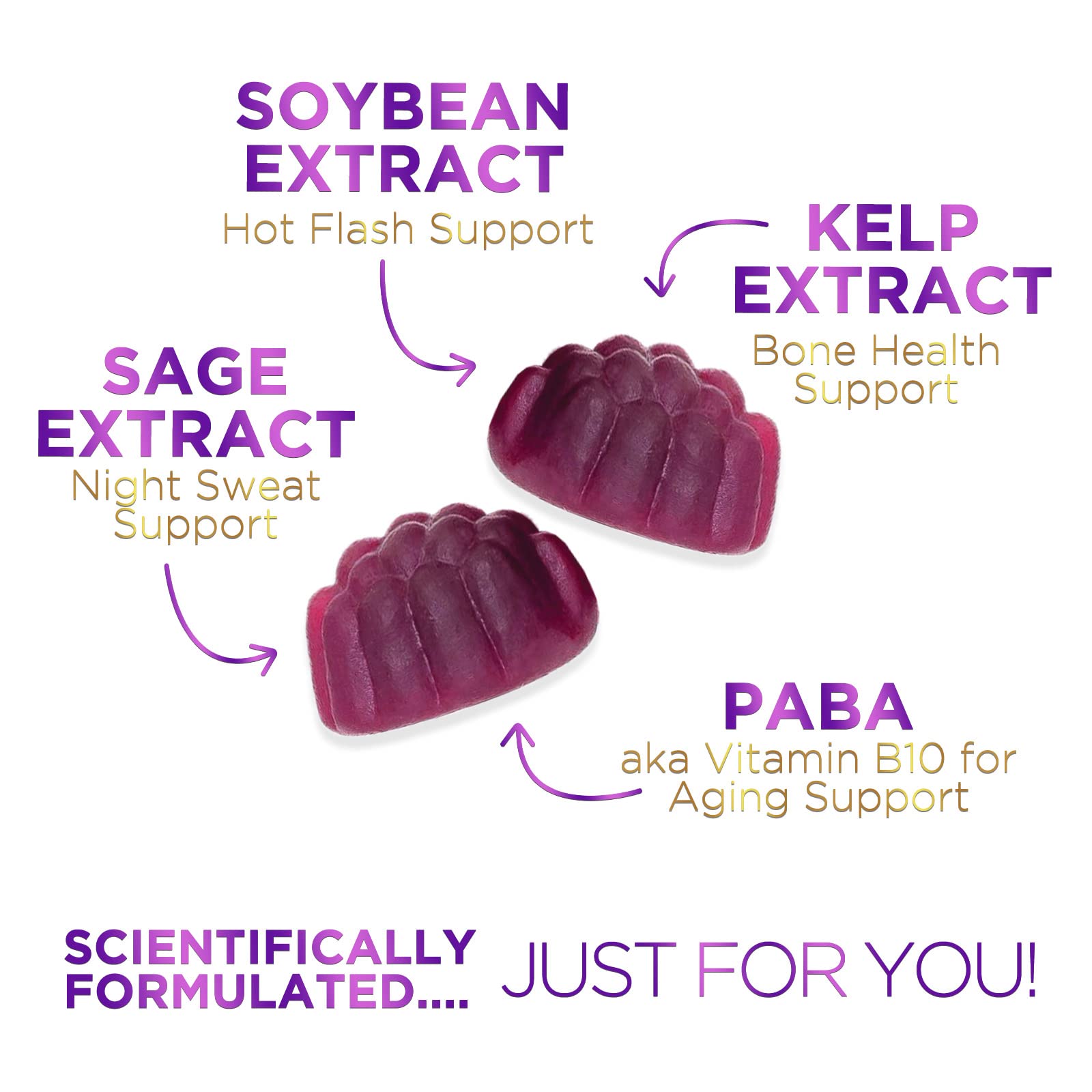 Menopause Support Supplement for Women - Multi Benefit Menopause Relief Vitamin Gummy - AB Mystery