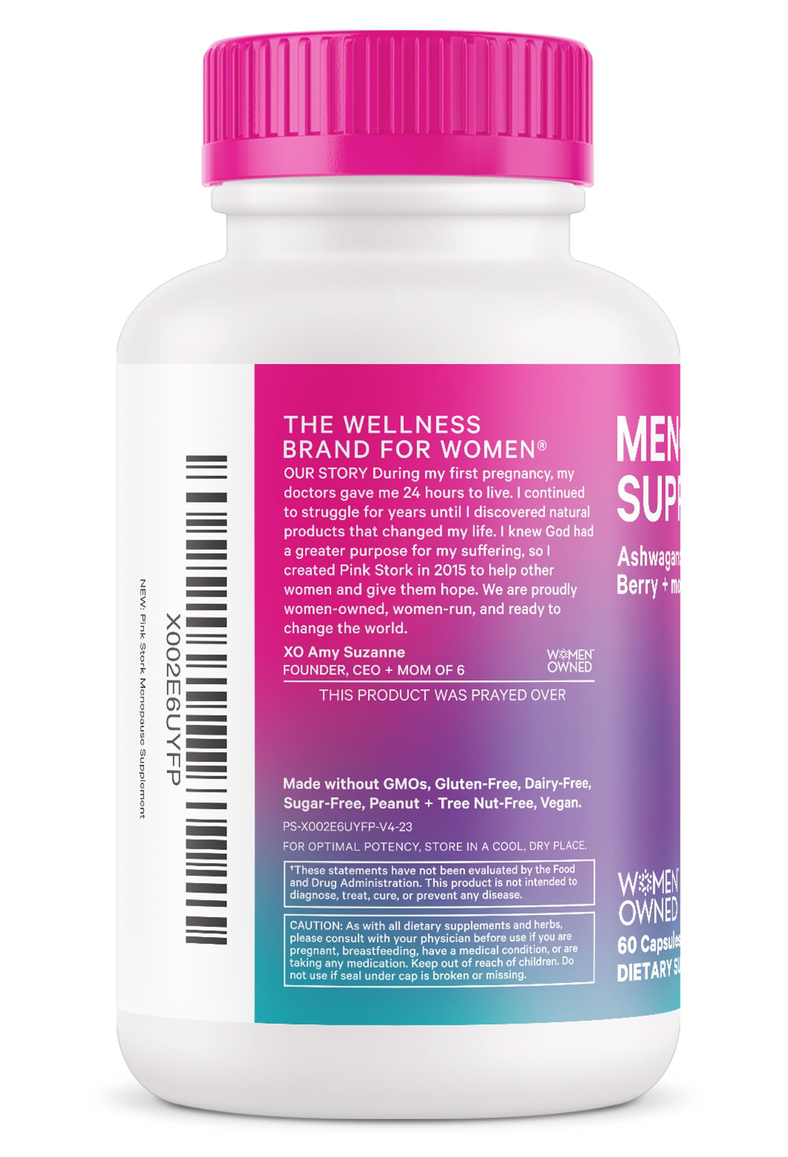 Pink Stork Menopause Supplements for Women - 9 Clinically-Studied Herbs for Perimenopause - AB Mystery