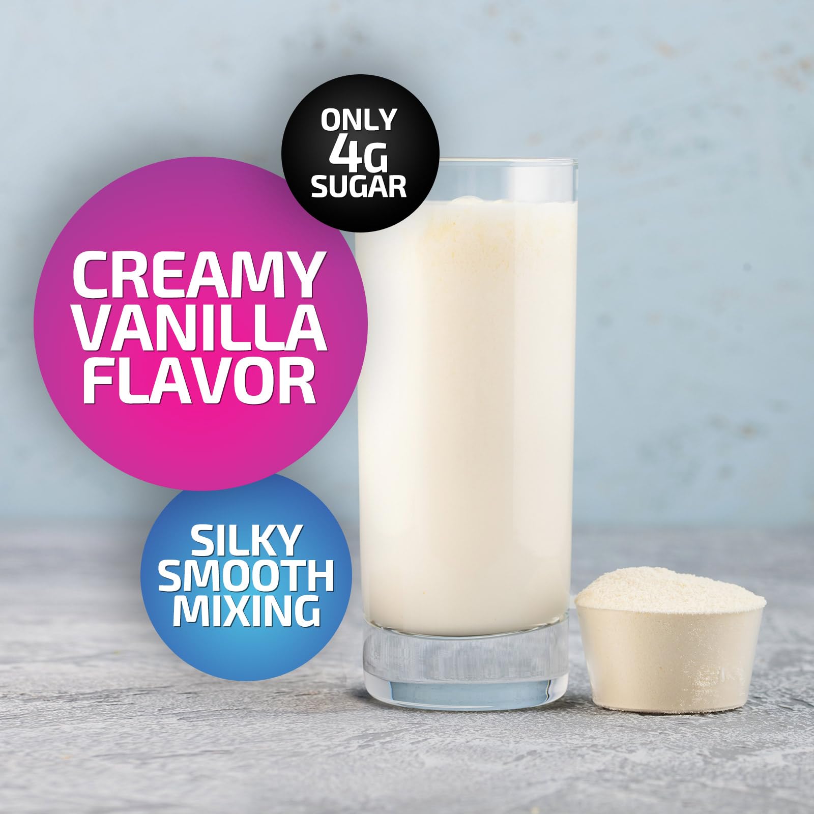 Whey Protein Powder 26g - Vanilla Ice Cream Whey Isolate Protein for Muscle Growth - AB Mystery