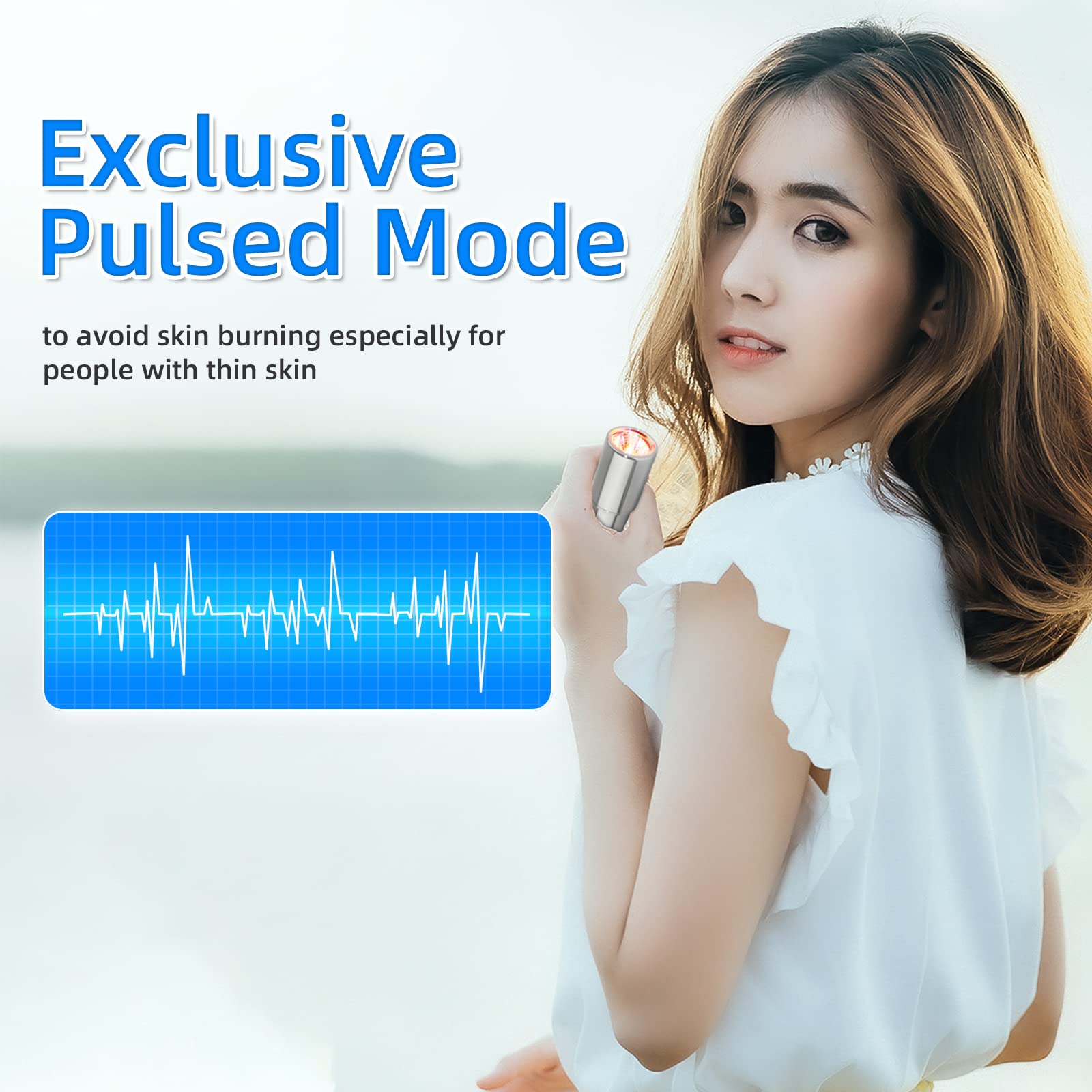 TherapSky Red Light Therapy Device w/Built-in Battery, Infrared Red Light Therapy Wand - AB Mystery