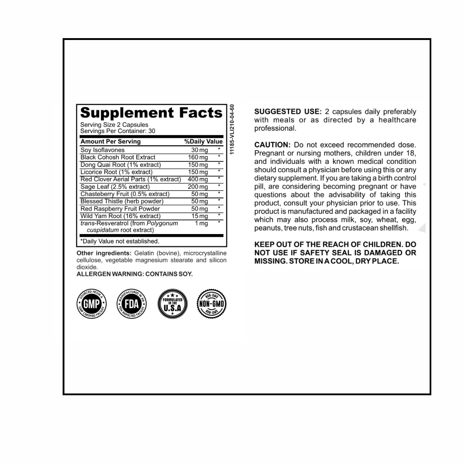 MenstrEaze PMS Relief & Hormone Balance for Women, with Black Cohosh, Vitex, Wild Yam - AB Mystery