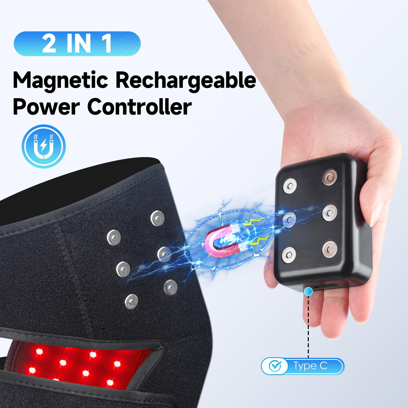 Red Light Therapy Knee Brace: Pain Relief Infrared Heating Pad 72 LED Heat Lamp Pain Relief - AB Mystery