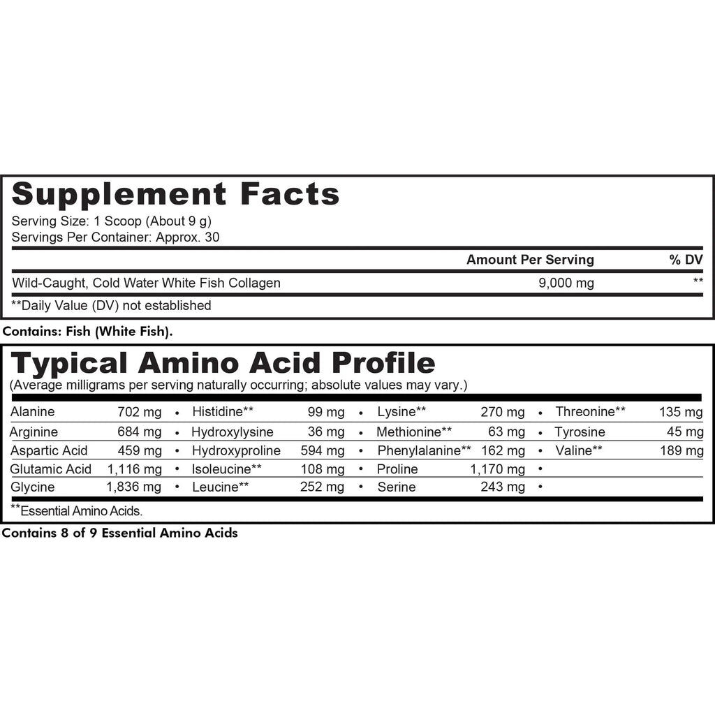 Codeage Marine Collagen Powder - Wild-Caught Hydrolyzed Fish Collagen Peptides - Type 1 & 3 Collagen - AB Mystery