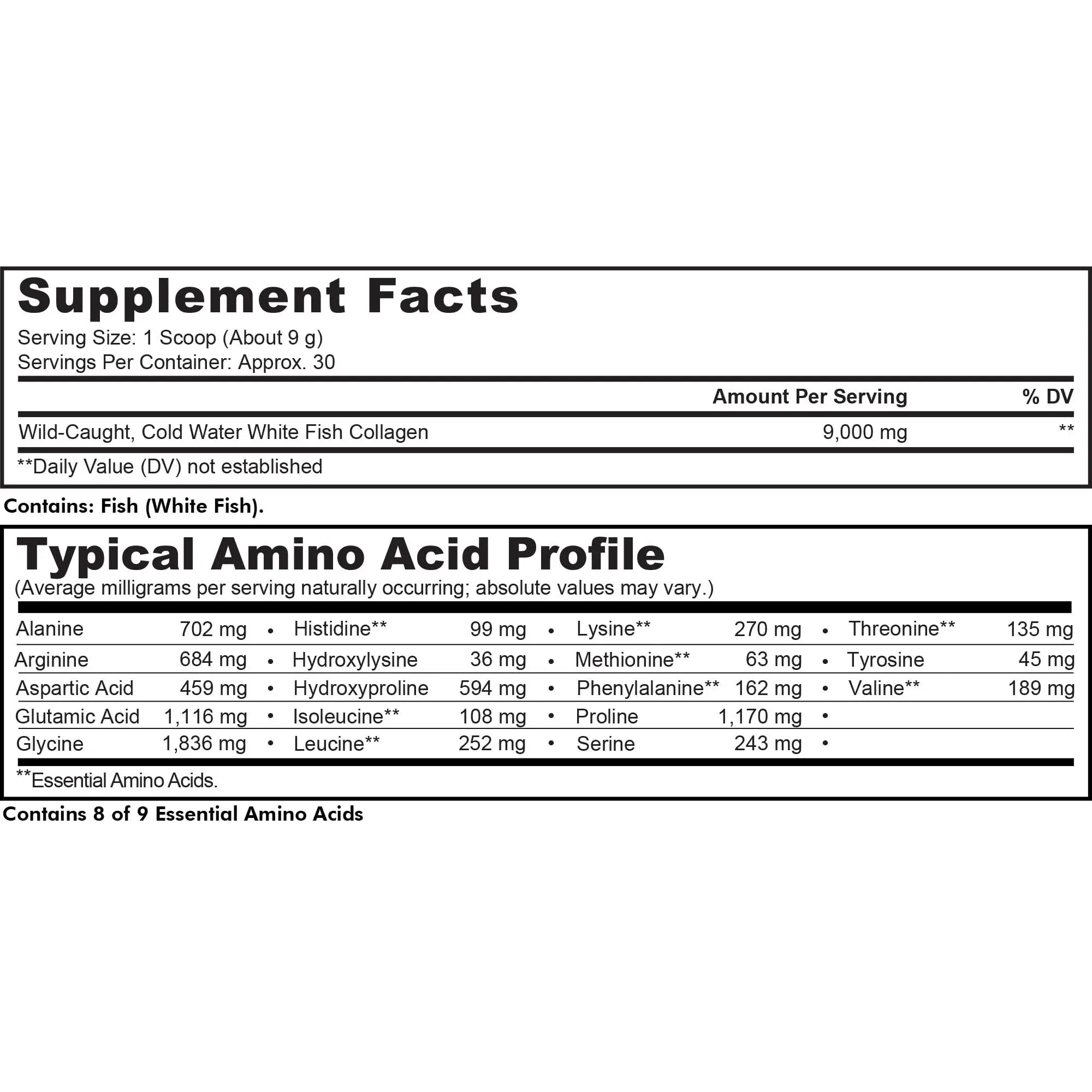 Codeage Marine Collagen Powder - Wild-Caught Hydrolyzed Fish Collagen Peptides - Type 1 & 3 Collagen - AB Mystery