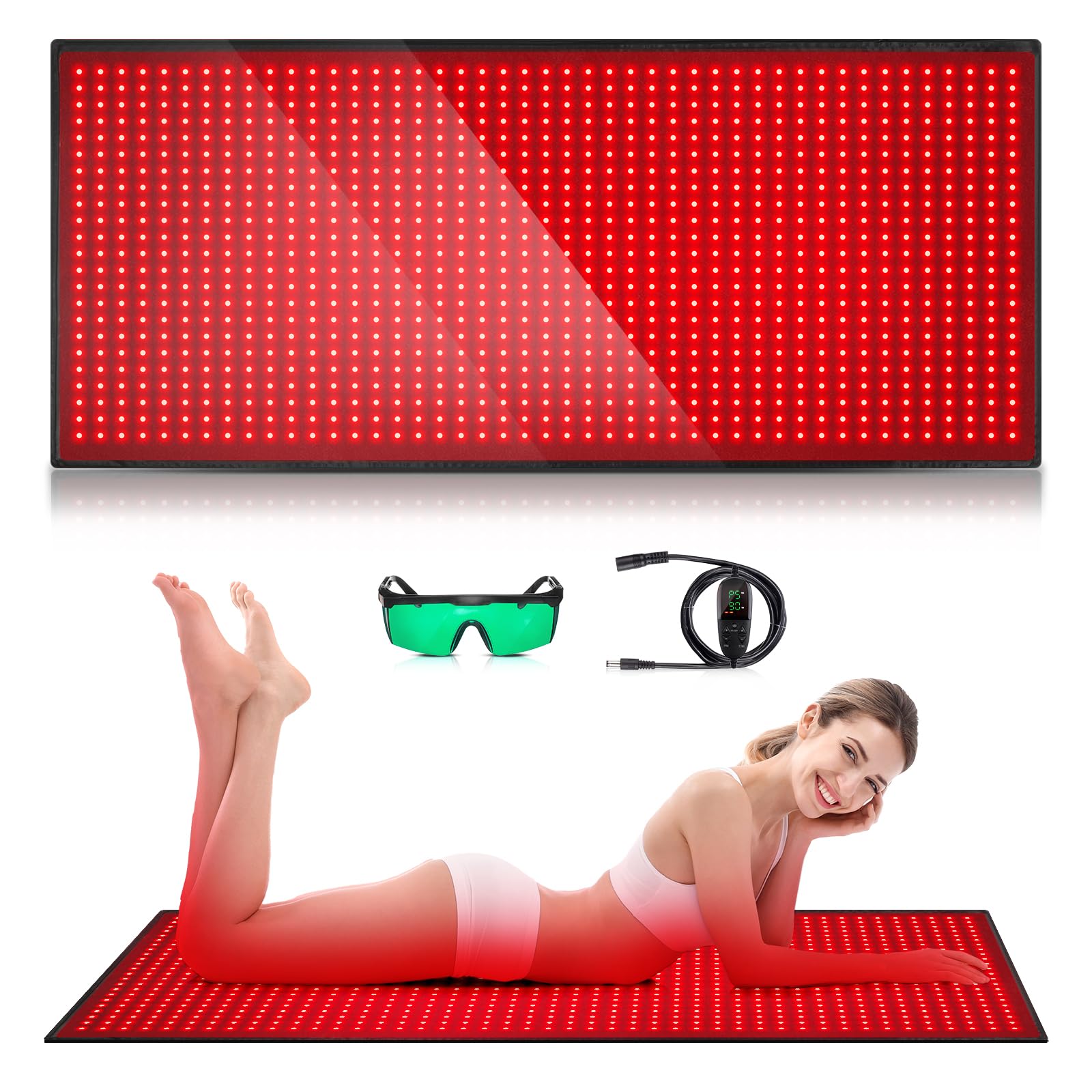 Red Light Therapy Mat for Body, 71"x 31" Red Light Therapy Blanket Red Near Infrared 660nm 850nm