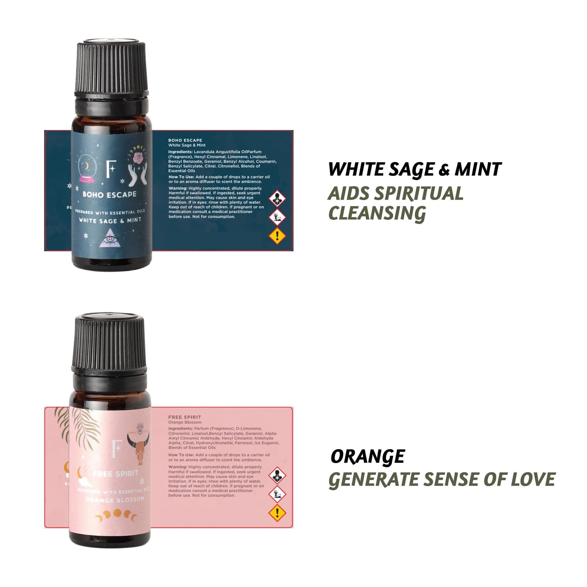 Folkulture Essential Oil Set for Diffuser, Set of 6, Aromatherapy Diffuser Oil Scents for Home - AB Mystery