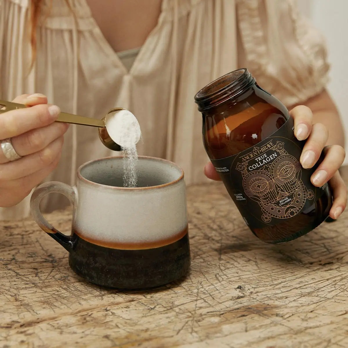 Ancient + Brave True Collagen 200g - Grass-Fed Bovine Collagen Powder - 100% Hydrolysed Collagen Peptides Ancient + Brave