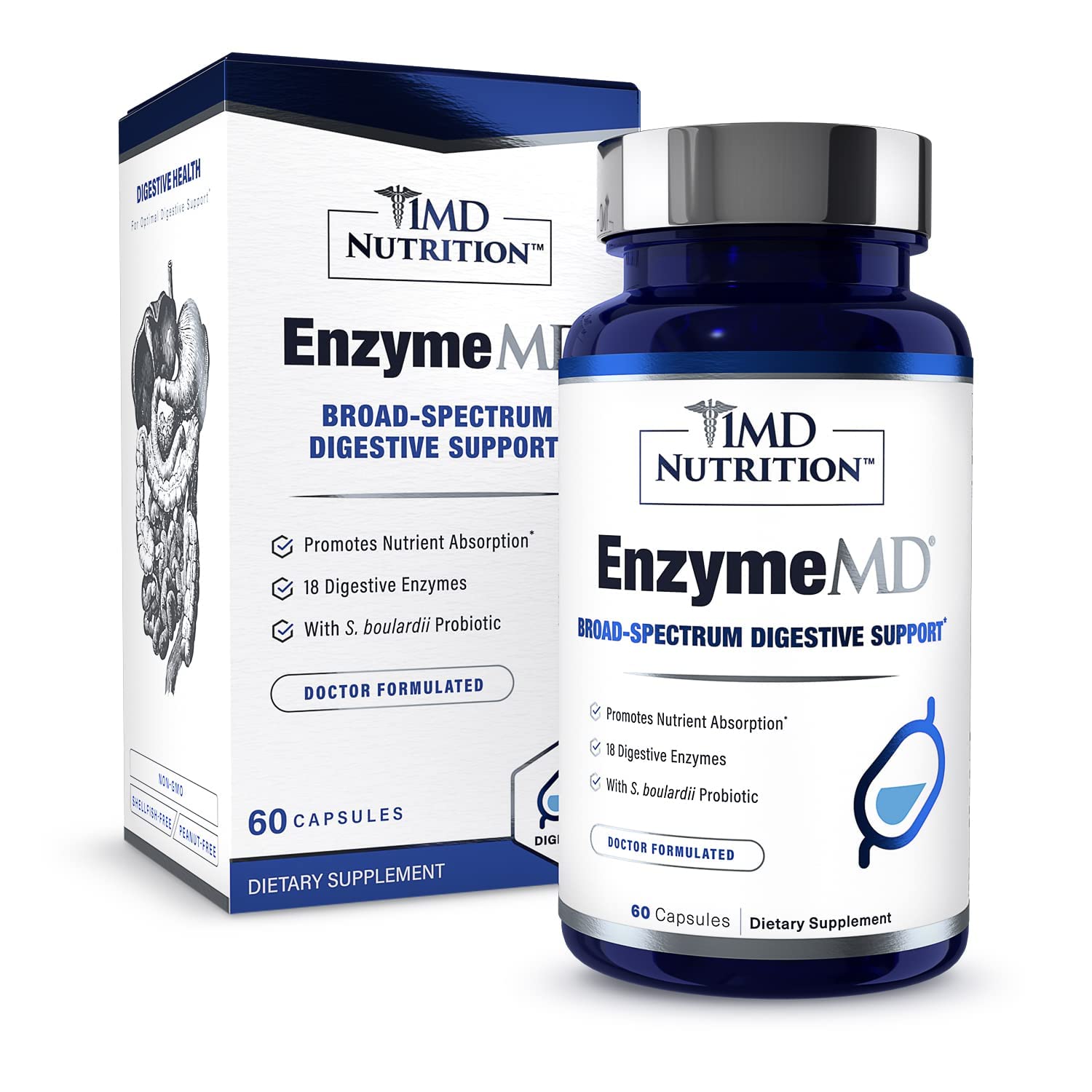 1MD Nutrition EnzymeMD - Digestive Enzymes Supplement - Doctor Formu - AB Mystery