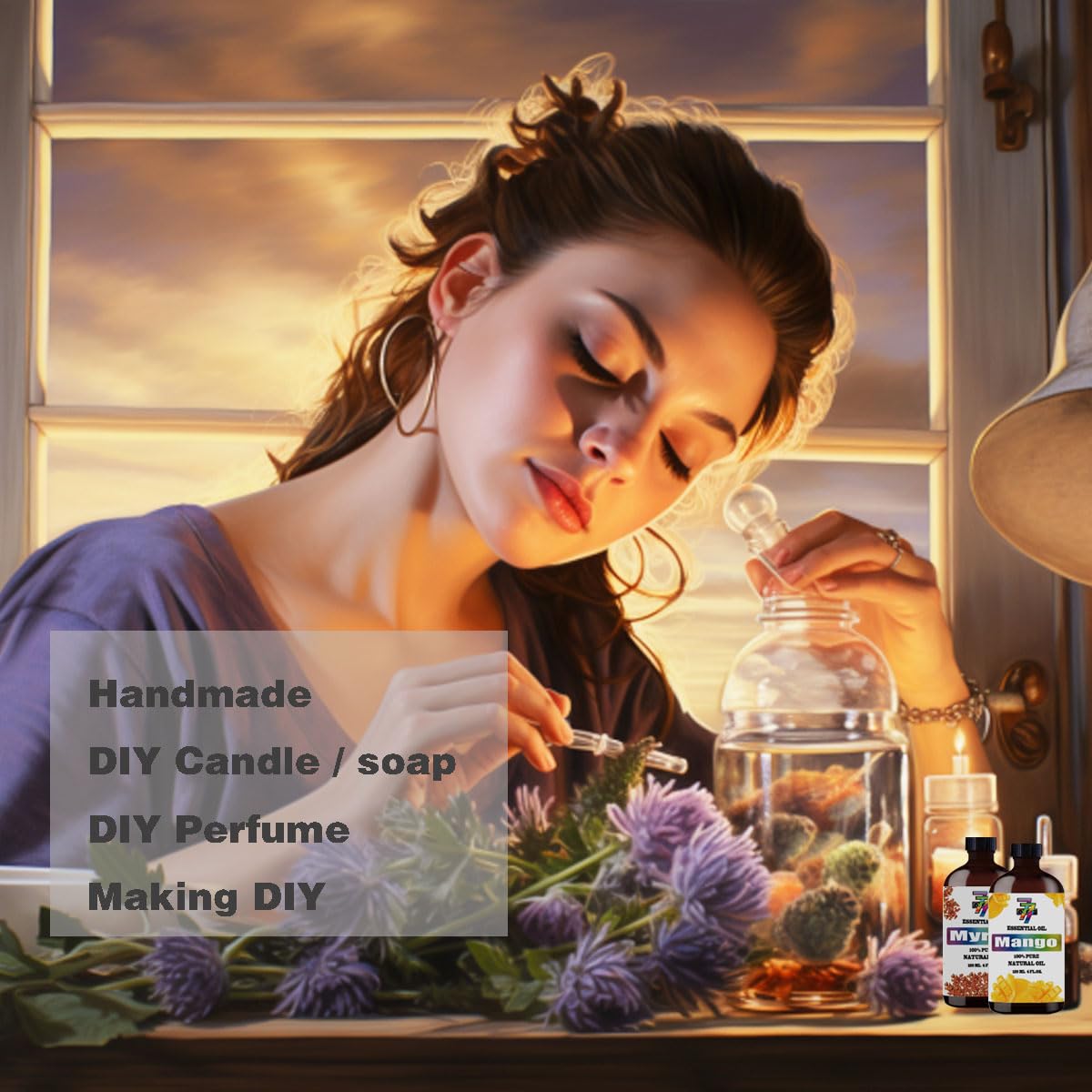 Honeysuckle Essential Oil 4 Fl Oz 120Ml - Honeysuckle Oil for Diffuser,Cleaning,Massage,Yoga - AB Mystery