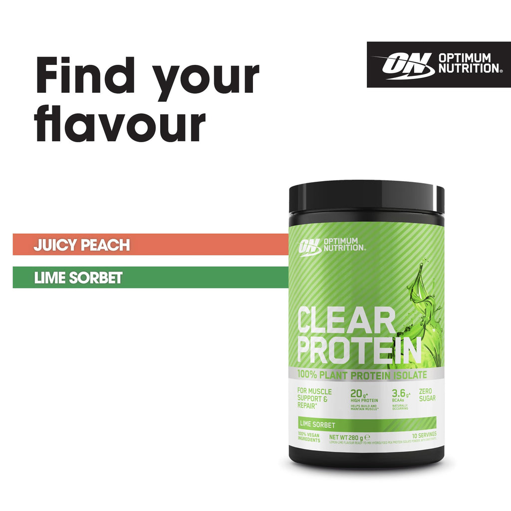 Optimum Nutrition Clear Protein 100% Plant Protein Isolate, Lime Sorbet Optimum Nutrition