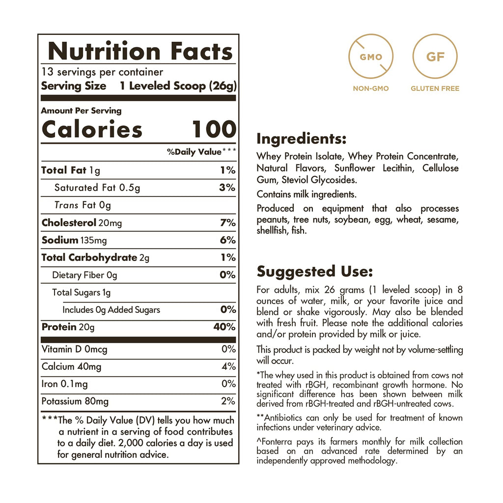 Solgar Whey To Go Natural Vanilla Flavour Protein Powder 340 g - Grass-Fed Whey from New Zealand Cows SOLGAR