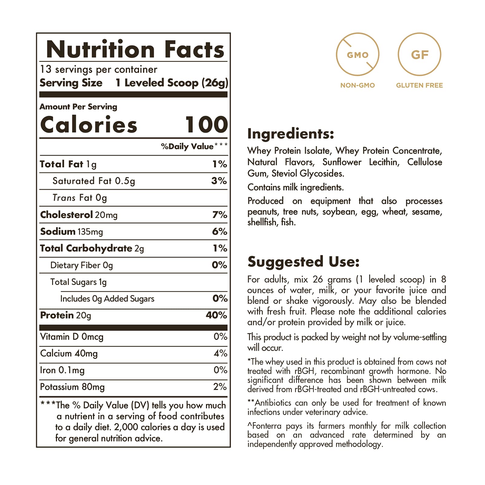 Solgar Whey To Go Natural Vanilla Flavour Protein Powder 340 g - Grass-Fed Whey from New Zealand Cows SOLGAR