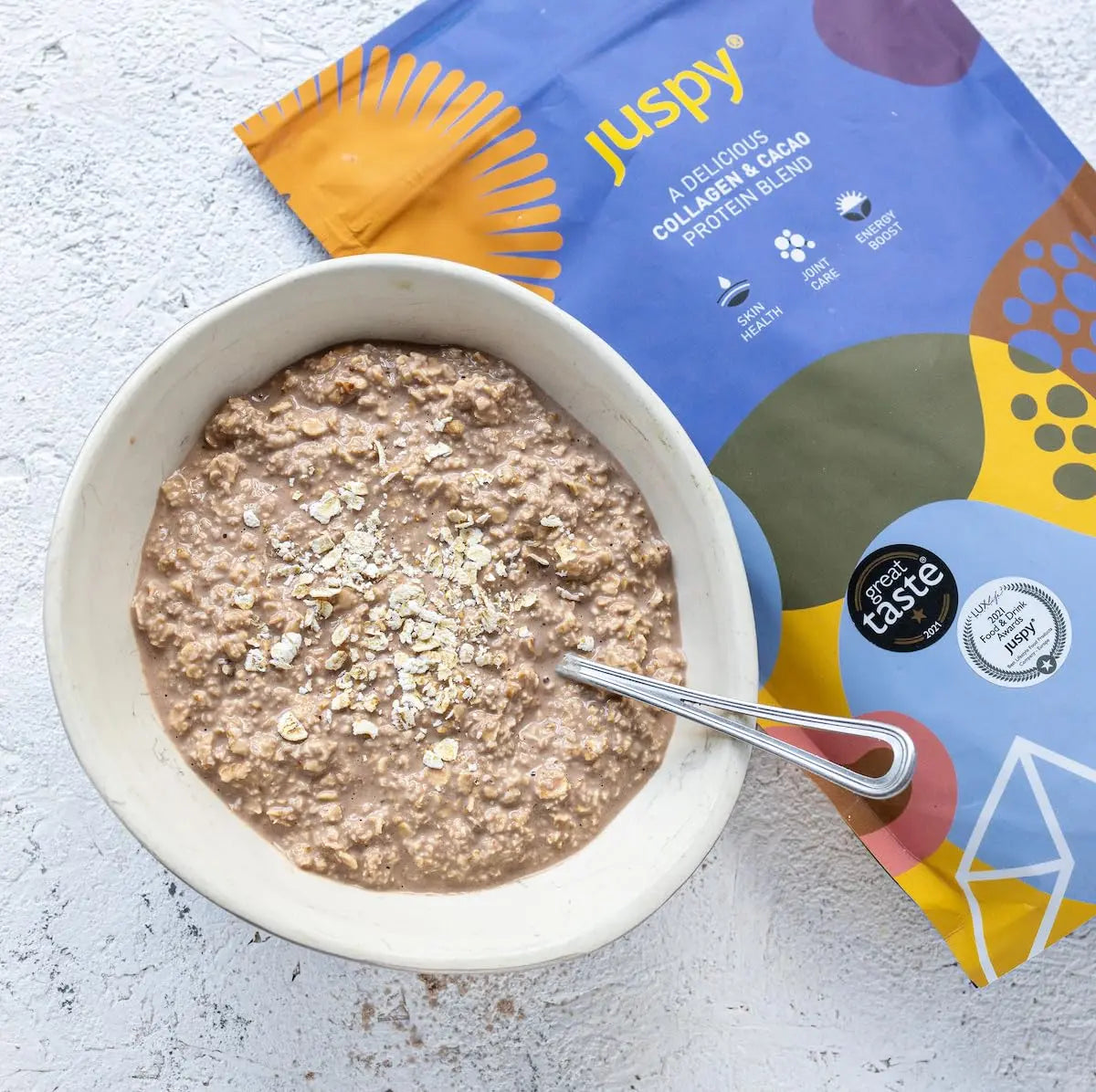 Juspy Premium Marine Collagen Powder + High Protein Cacao Superfood Blend - AB Mystery