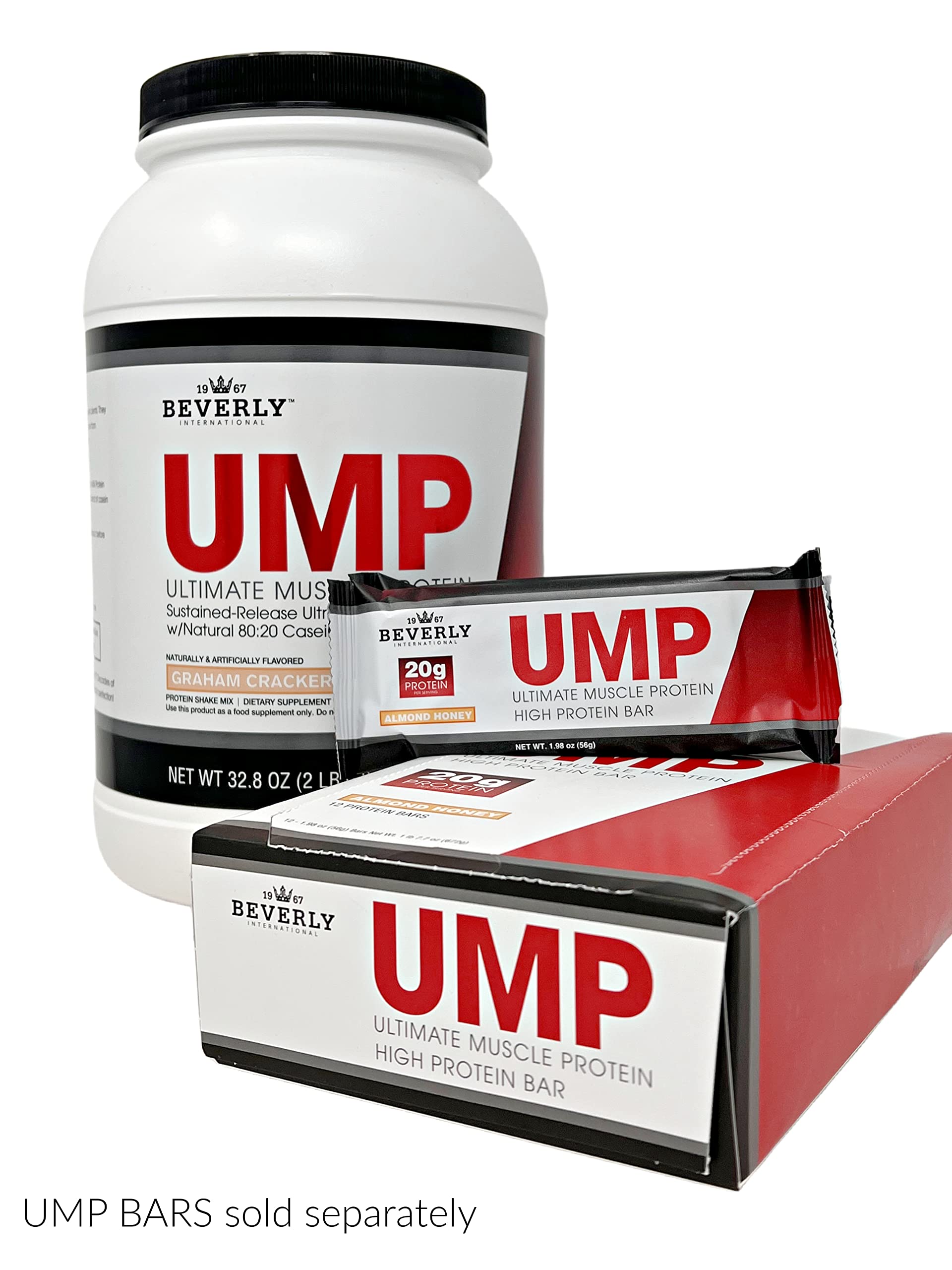 Beverly International UMP Protein Powder, Graham Cracker. Unique Whey-Casein Ratio - AB Mystery