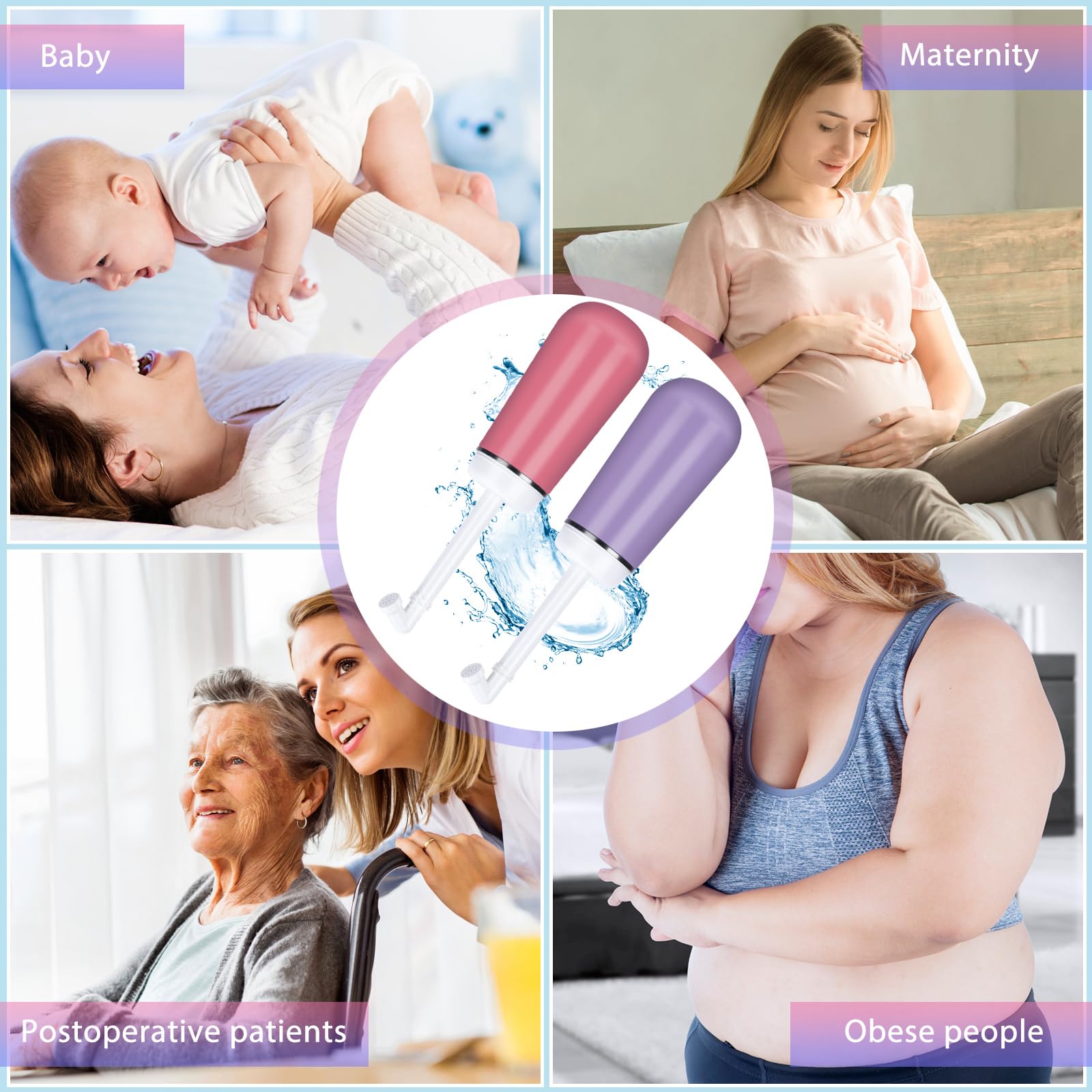 Peri Bottle for Postpartum Care, 13.5 OZ Perineal Bottle for Recovery and Cleansing After Birth - AB Mystery