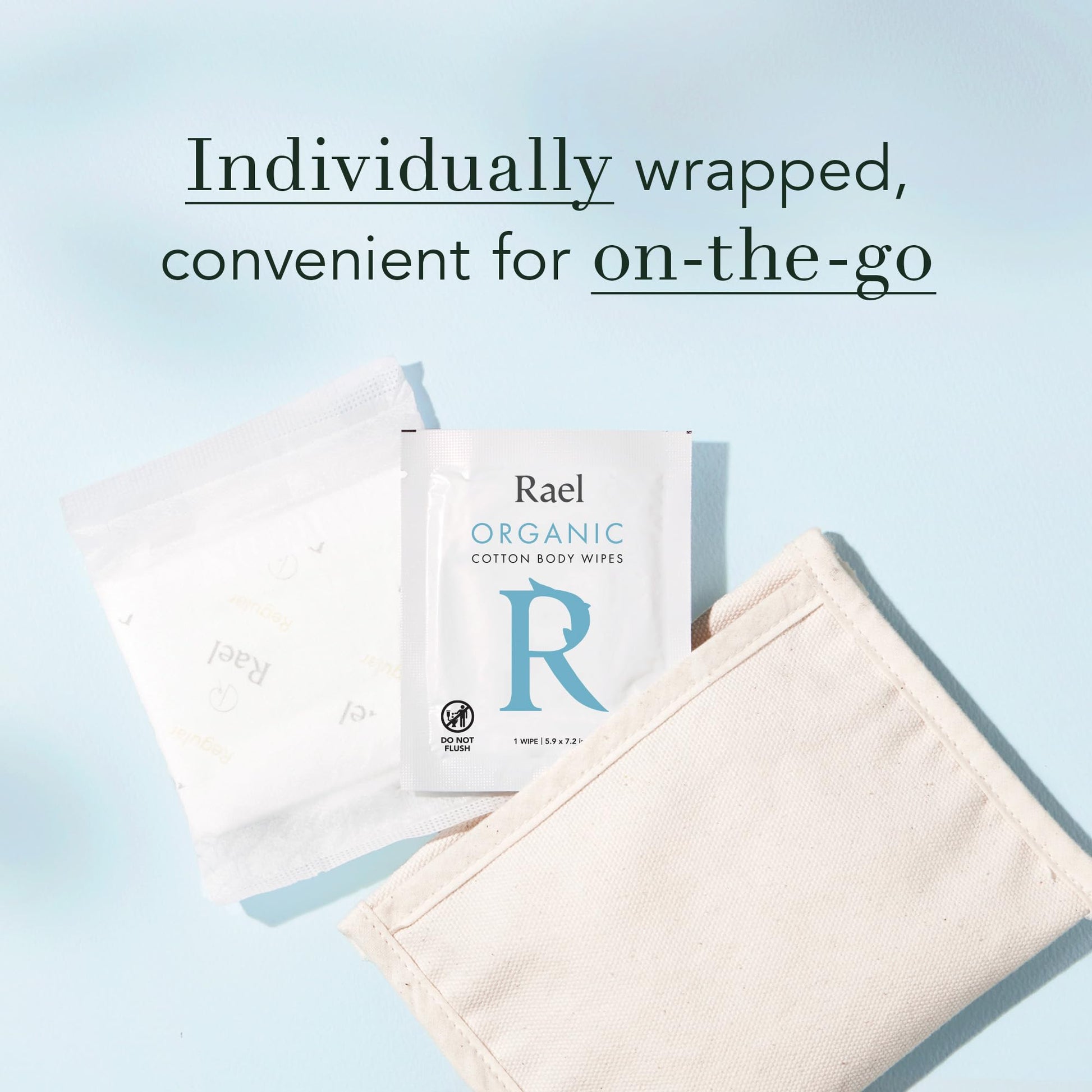 Rael Body Wipes, Organic Cotton Wipes for Women - Unscented Body Wipes, Individually Wrapped - AB Mystery