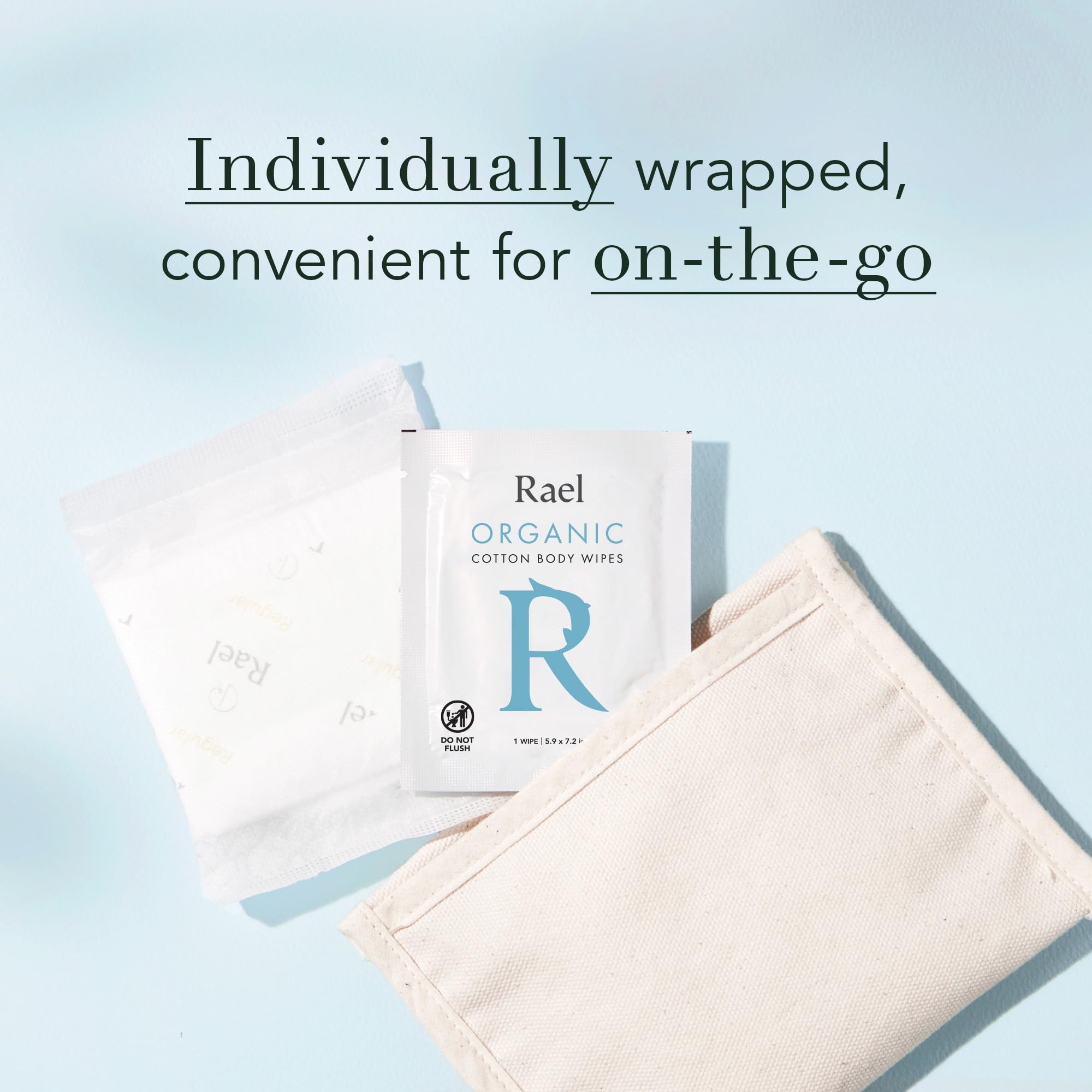 Rael Body Wipes, Organic Cotton Wipes for Women - Unscented Body Wipes, Individually Wrapped - AB Mystery