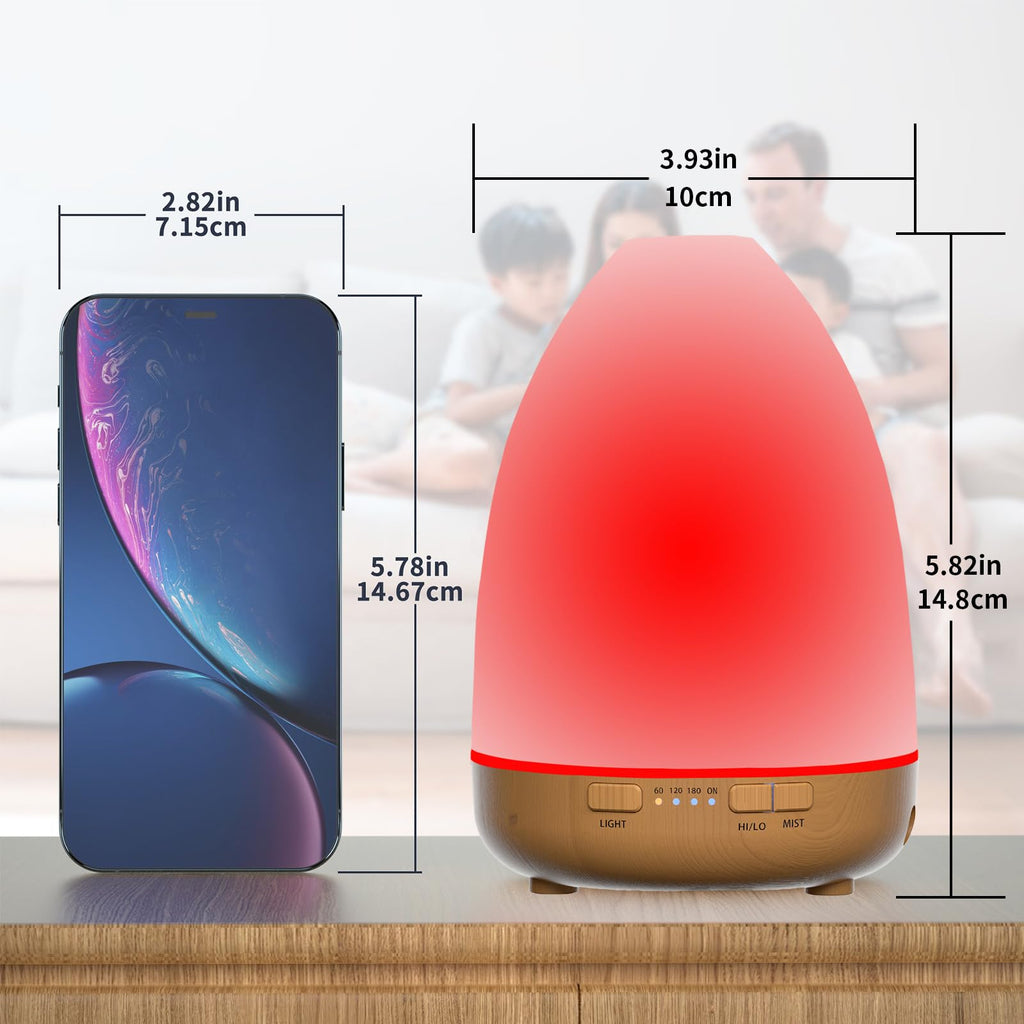 200ml Essential Oil Diffuser, Aromatherapy Diffuser,Enhanced Essential Oil Diffuser, Cool Mist Humidifier - AB Mystery