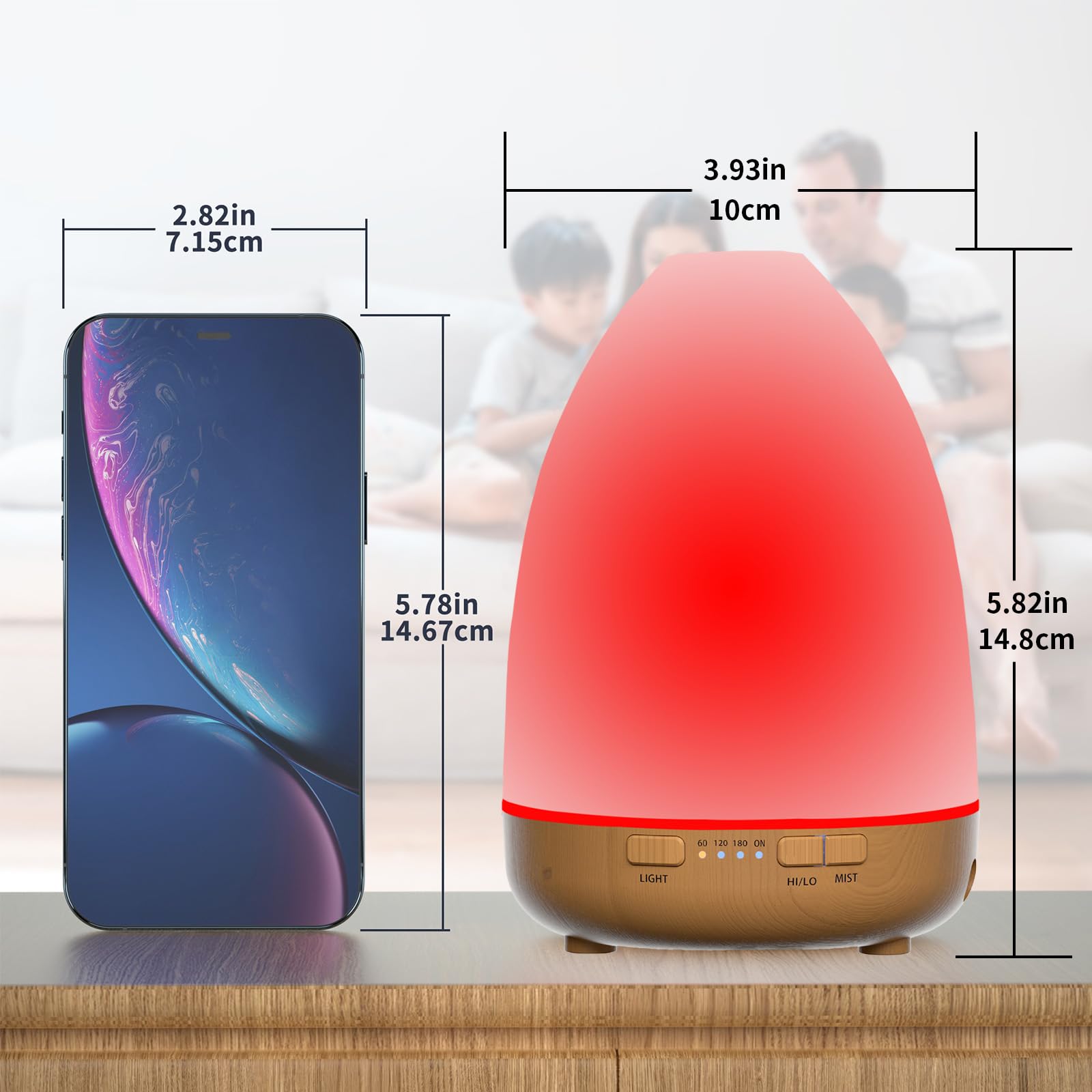 200ml Essential Oil Diffuser, Aromatherapy Diffuser,Enhanced Essential Oil Diffuser, Cool Mist Humidifier - AB Mystery