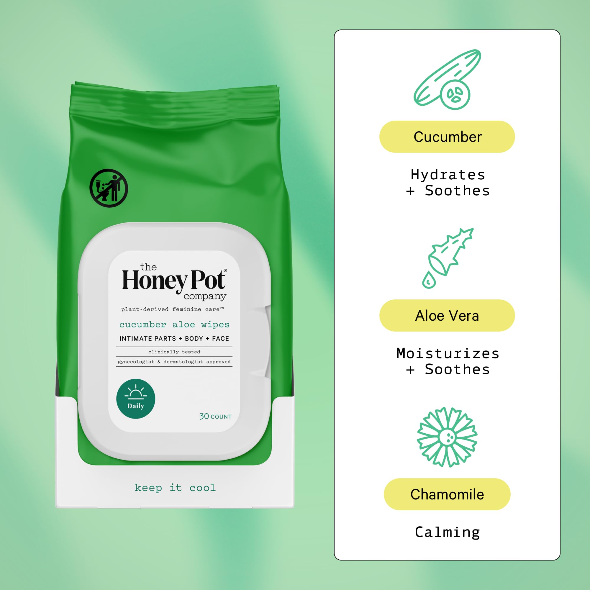 The Honey Pot Company - Feminine Wipes - Daily PH Balancing and Sulfate Free Feminine Products - AB Mystery