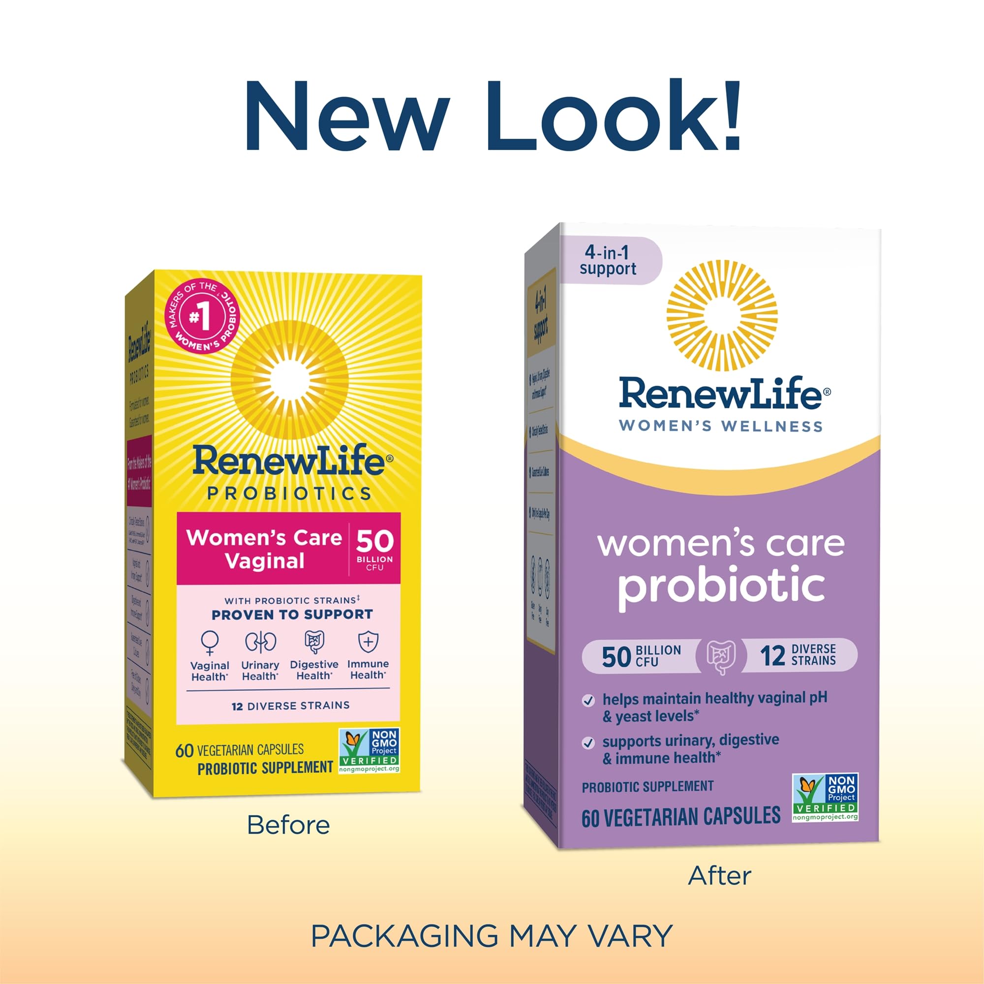 Renew Life Women's Probiotic Capsules, 50 Billion CFU Guaranteed, Supports Vaginal - AB Mystery