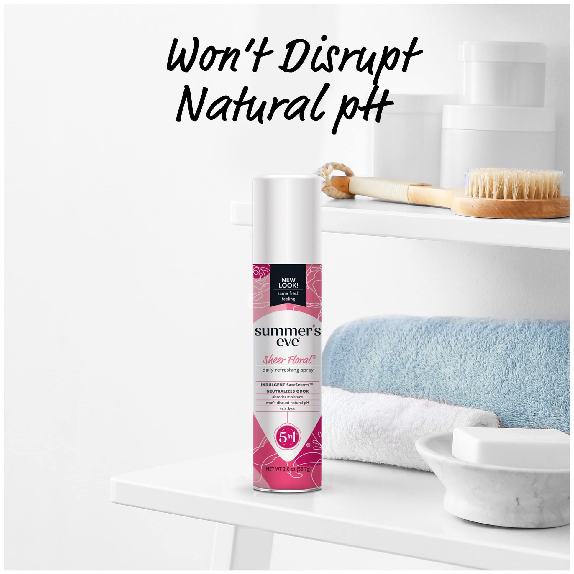 Summer's Eve Freshening Spray | Sheer Floral| 2 oz Size | Pack of 6 | pH Balanced, Dermatologist - AB Mystery