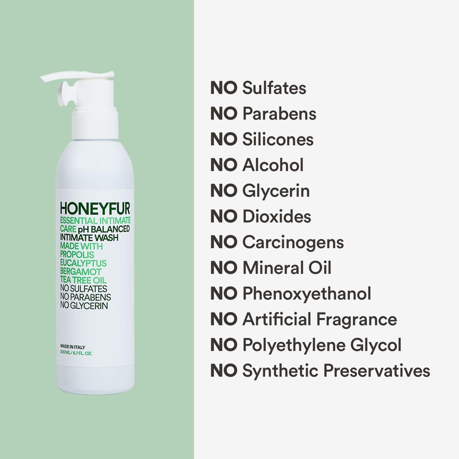 HONEYFUR pH Balanced Natural Feminine Wash For Sensitive Skin – Sulfates & Paraben Free - AB Mystery