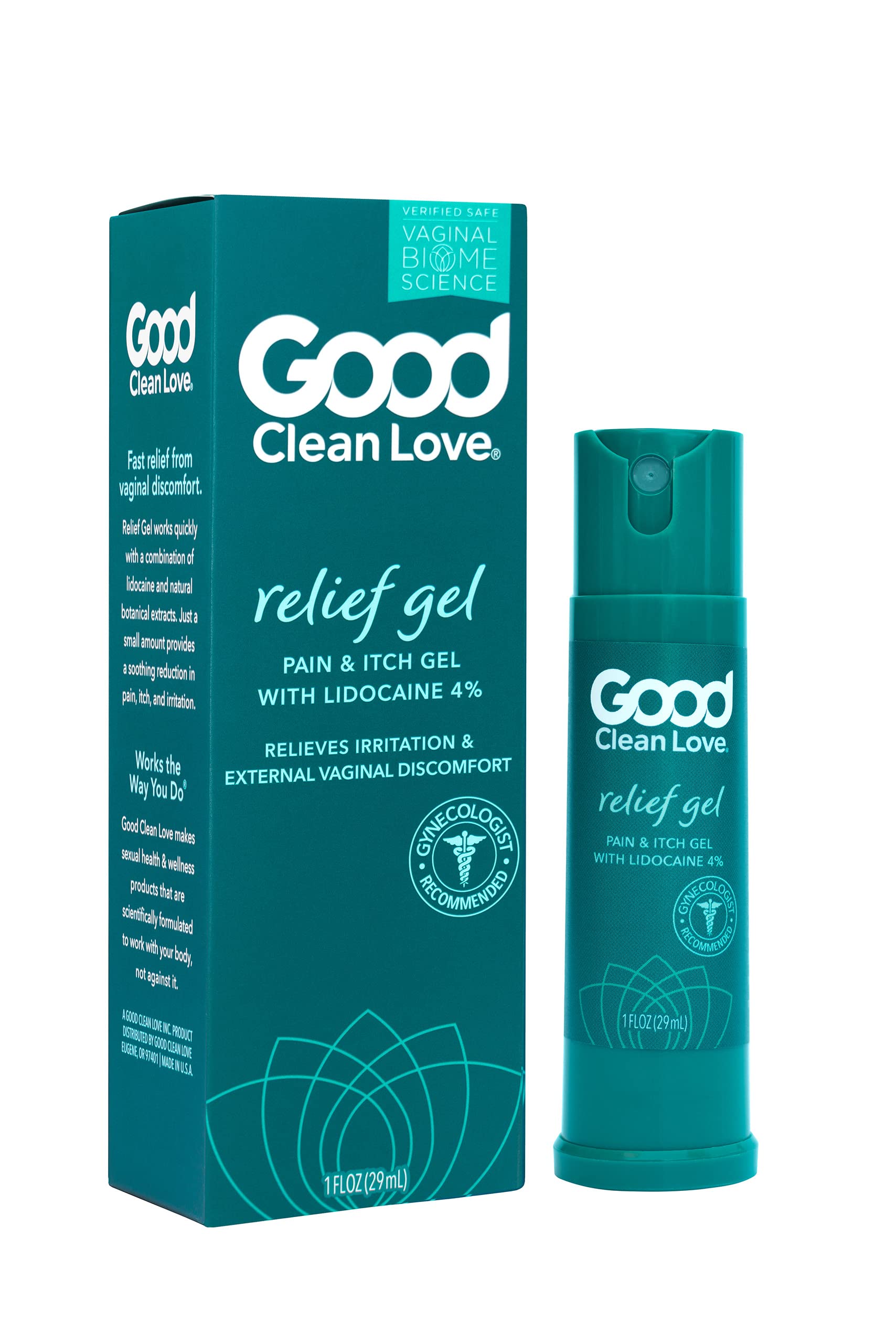 Good Clean Love Relief Gel Pain & Itch with Lidocaine 4%, Fast-Acting Relief from Pain, Itch, and Irritation - AB Mystery