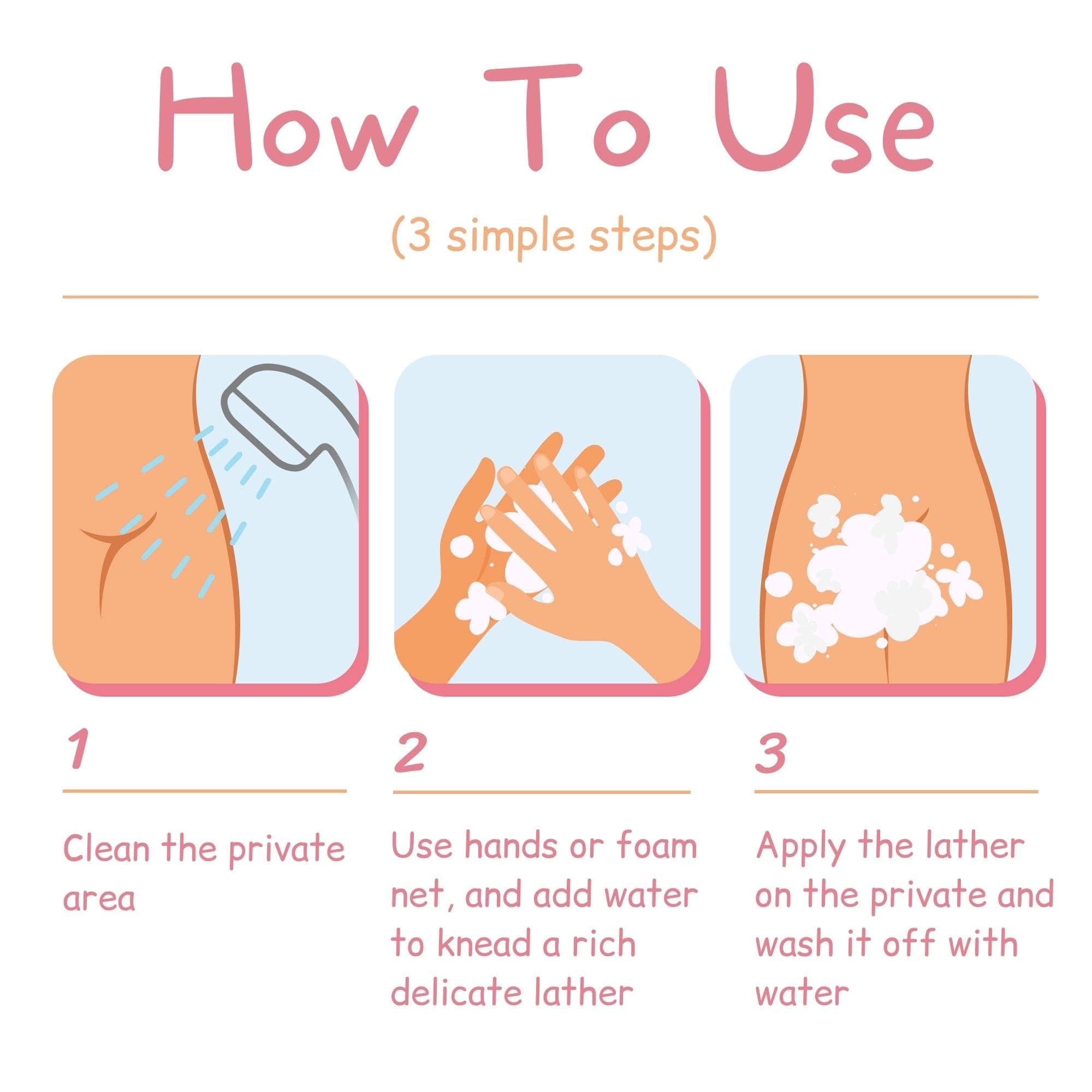 Muun Yoni Soap Bar - Pack 3 Ph Balance Probiotics & Natural Ingredients - Gentle Cleansing Formula - AB Mystery