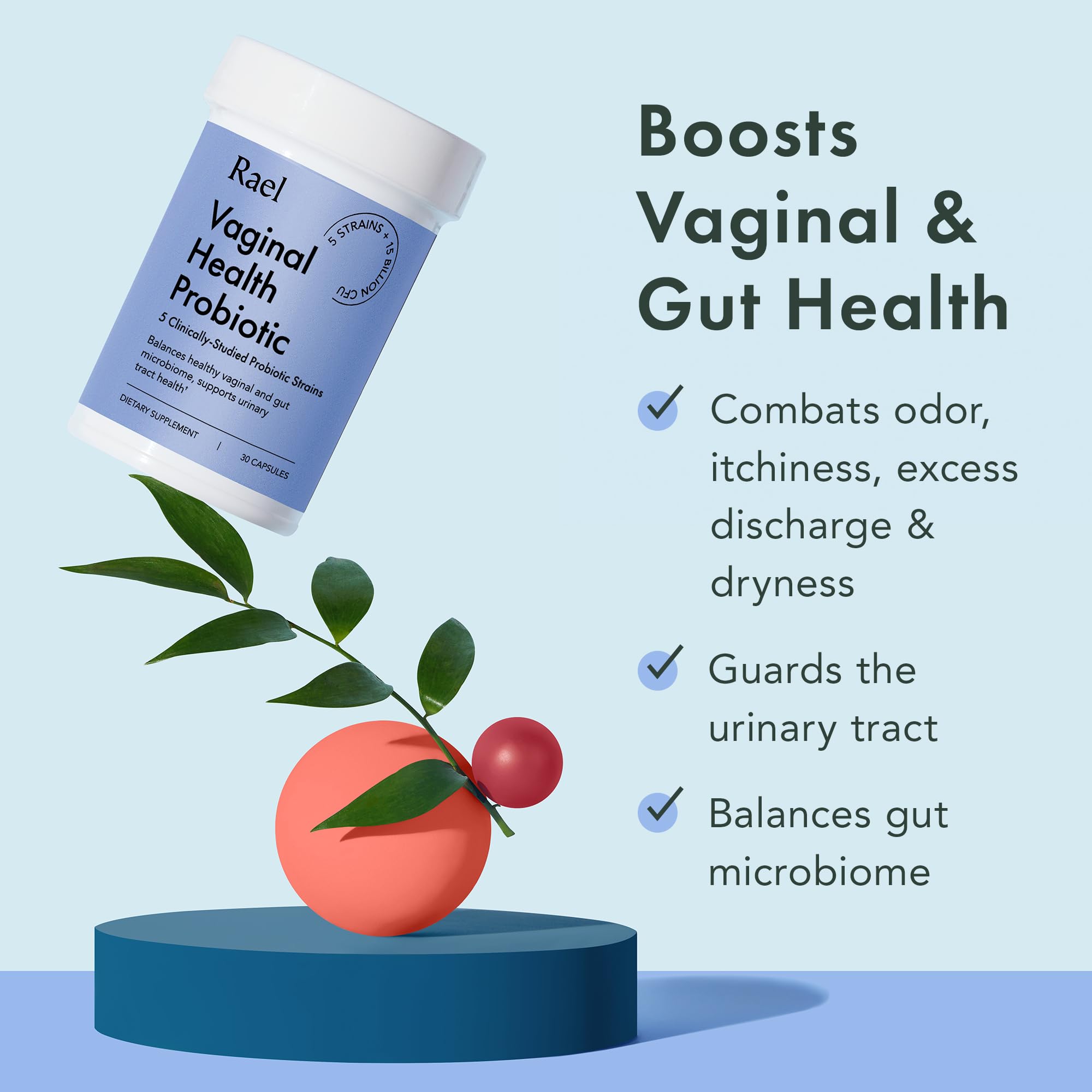 Rael Probiotics for Women - Supplements, Digestive Enzymes, Prebiotics, pH Balance, Vaginal Odor & Flora - AB Mystery