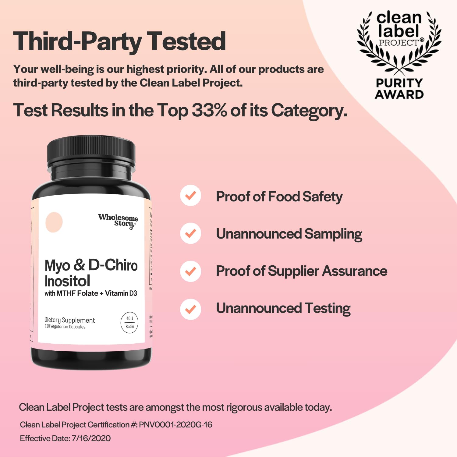 Myo-Inositol & D-Chiro Inositol Capsules with MTHF, Folate, Vitamin D| Support - AB Mystery