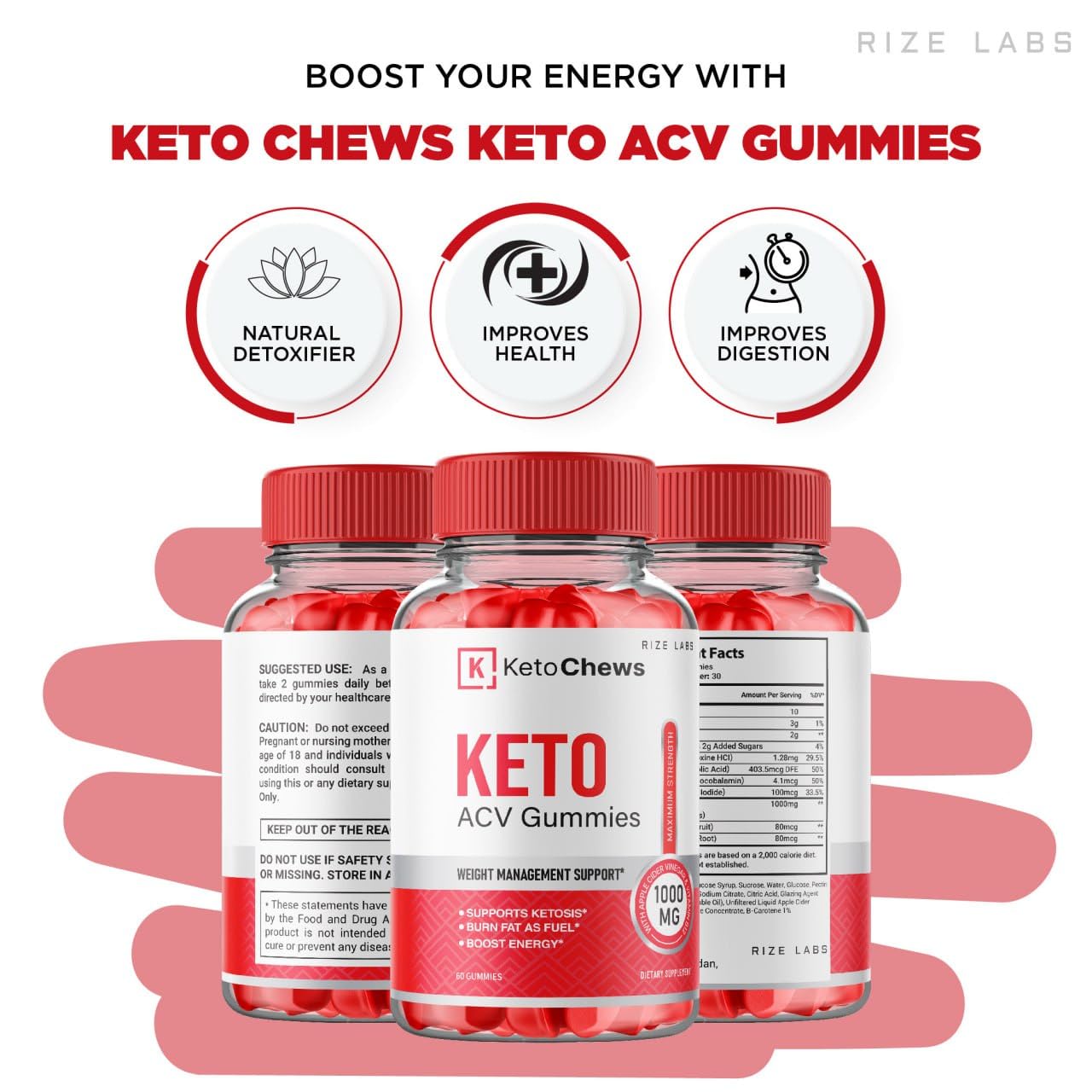(2 Pack) Keto Chews Gummies - Keto Chews ACV Gummies for Weight Loss 525 MG