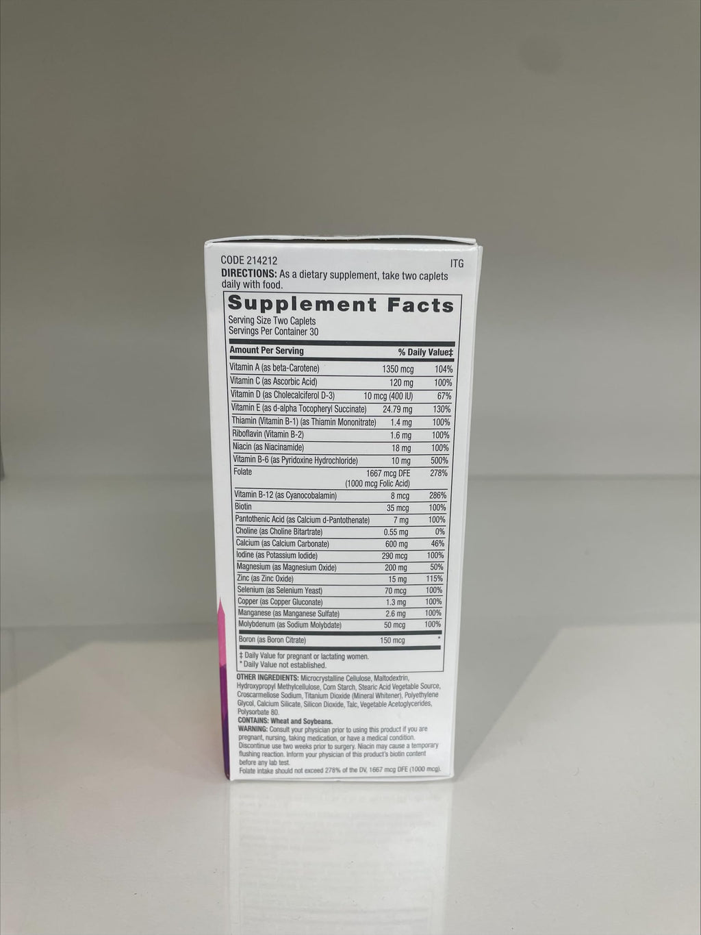 GNC Women's Prenatal Multivitamin Formula Without Iron GNC