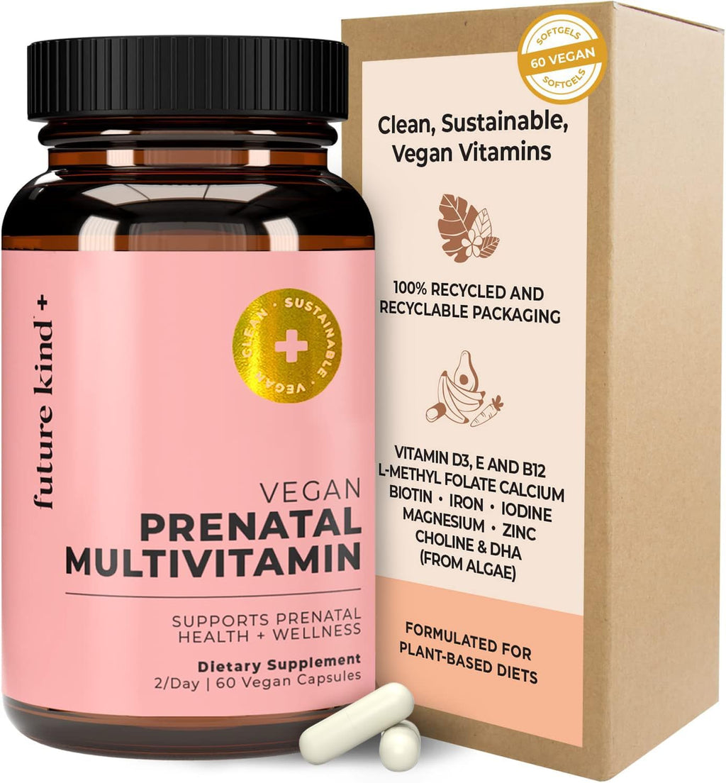 Future Kind Vegan Prenatal Vitamin - (60ct) Prenatal Vitamins with DHA & L-MethylFolate