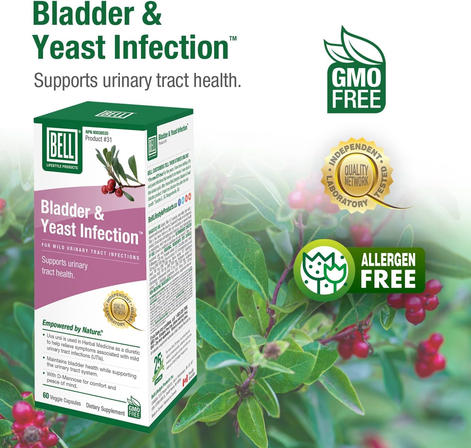 Bell Lifestyle Products Bladder Health and Yeast Balance - 60 Capsules - AB Mystery