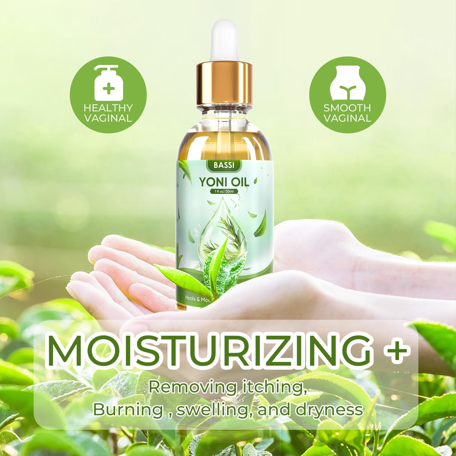 BASSI 2PCS Yoni Oil Organic Feminine Oil Vaginal Moisturizer For Wetness - Ph Balance for Women - AB Mystery