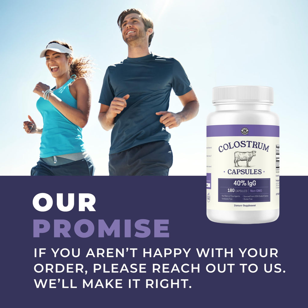 180ct Colostrum Capsules 40% IgG - USA Sourced Bovine Colostrum Powder - AB Mystery