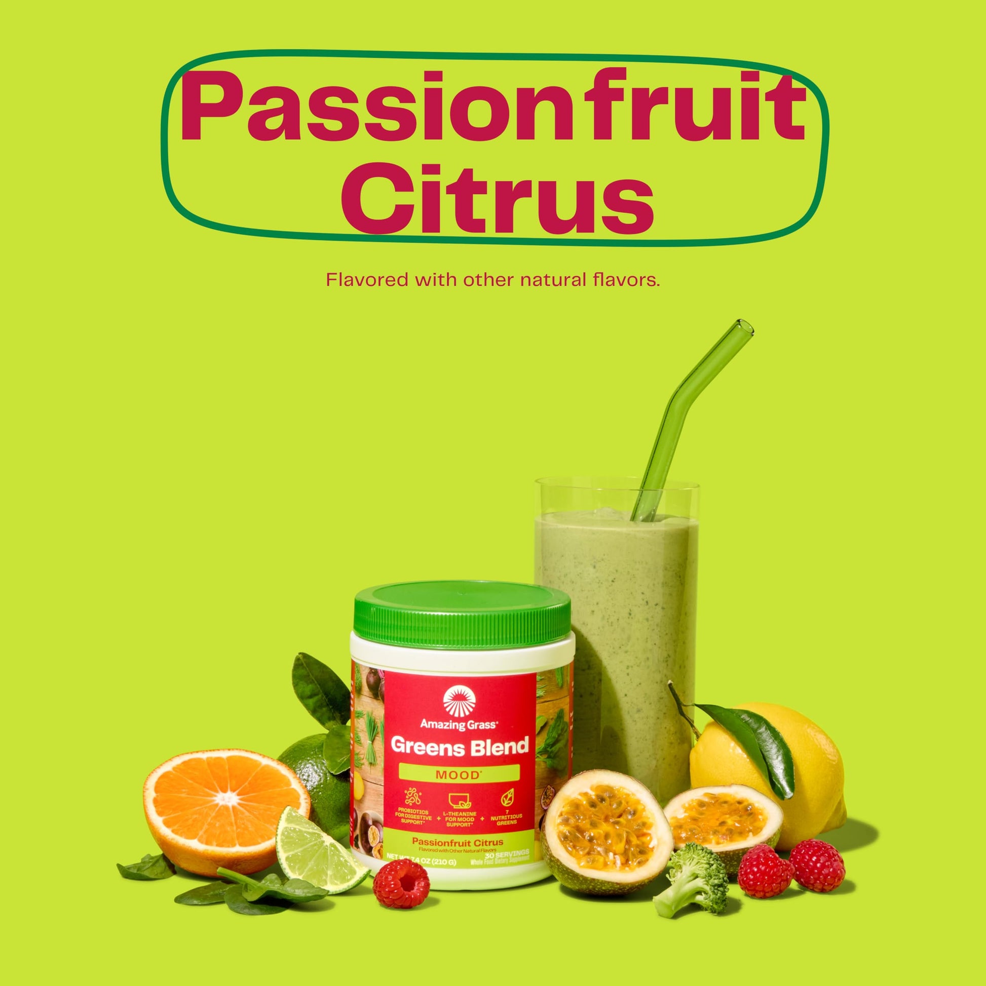 Amazing Grass Greens Blend Mood: Super Greens Powder Smoothie Mix for Mood, Relaxat - AB Mystery