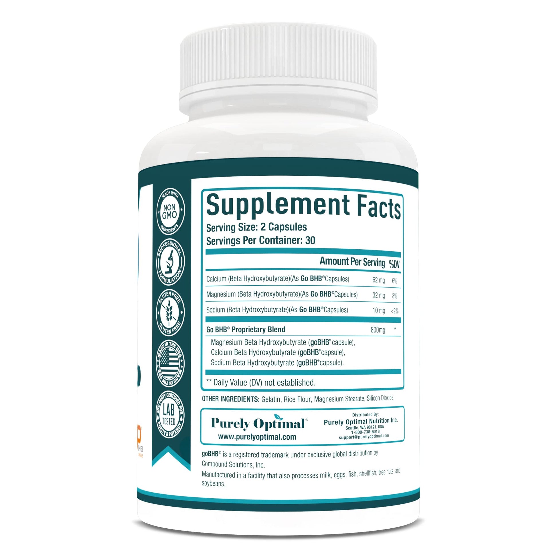 Purely Optimal Keto BHB Exogenous Ketones Supplement - Keto Diet Pills for Ketosis - AB Mystery