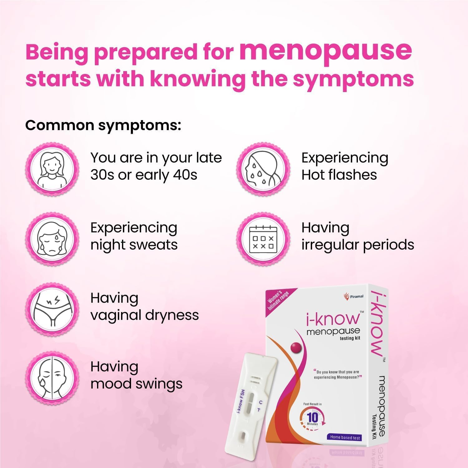MK Menopause Testing kit | for Women Facing Menopause Symptoms Like hot Flashes, Night Sweats - AB Mystery