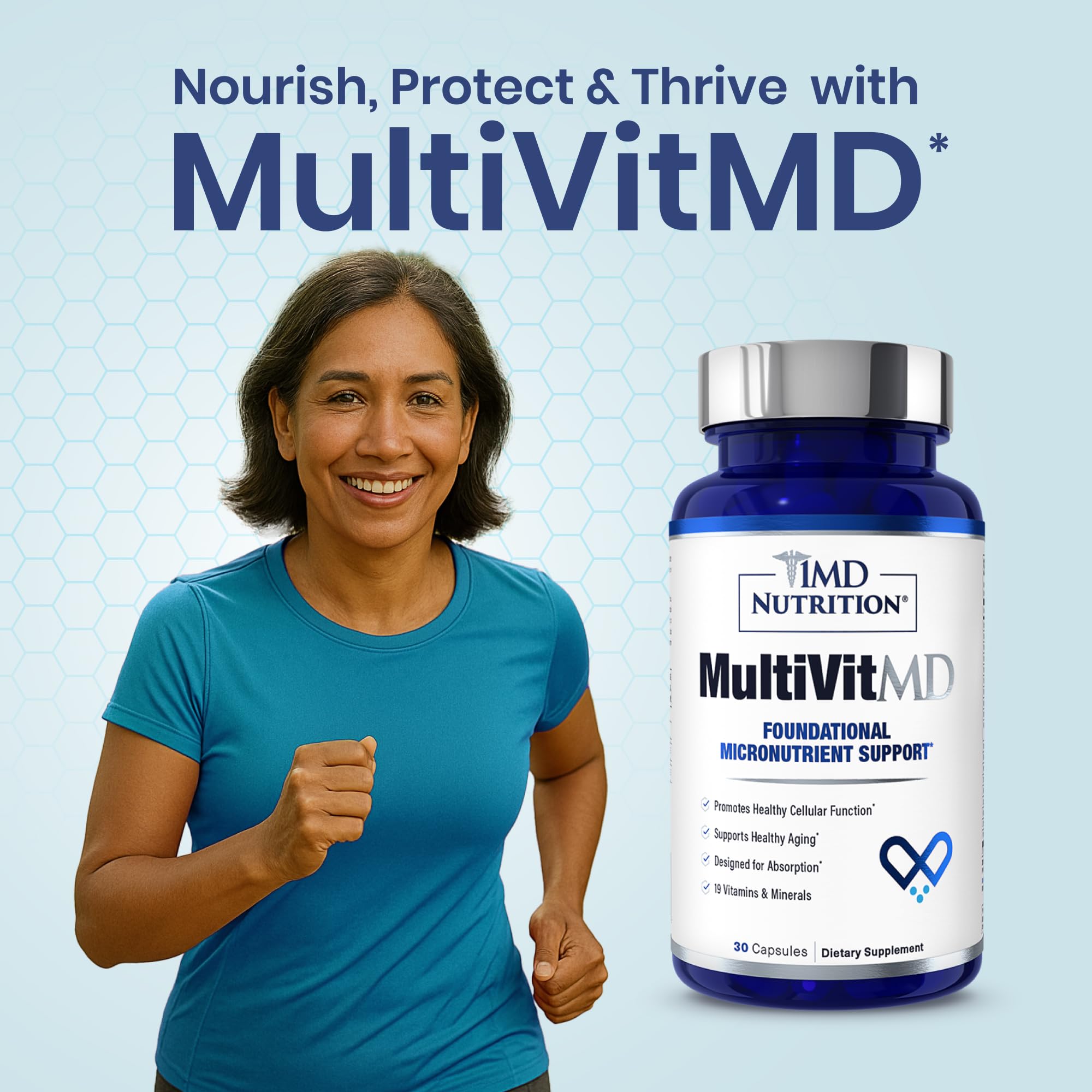 1MD Nutrition MultiVitMD Daily Multivitamin – 19 Essential Vitamins & Minerals for Adults Over 55 | Supports Healthy Aging, Heart, Brain, Bone, & Immune Health | - AB Mystery