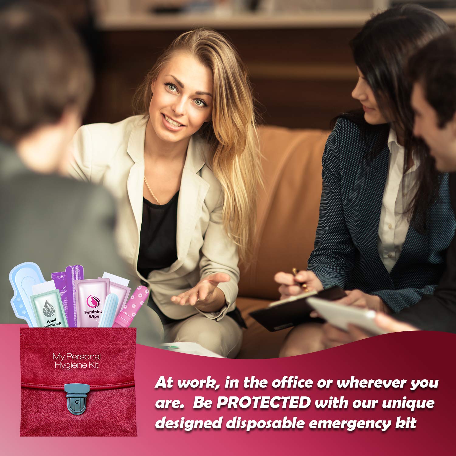 Menstrual Kit All-in-One | Convenience on The Go | Single Period Kit Pack for Travelling, Tweens - AB Mystery