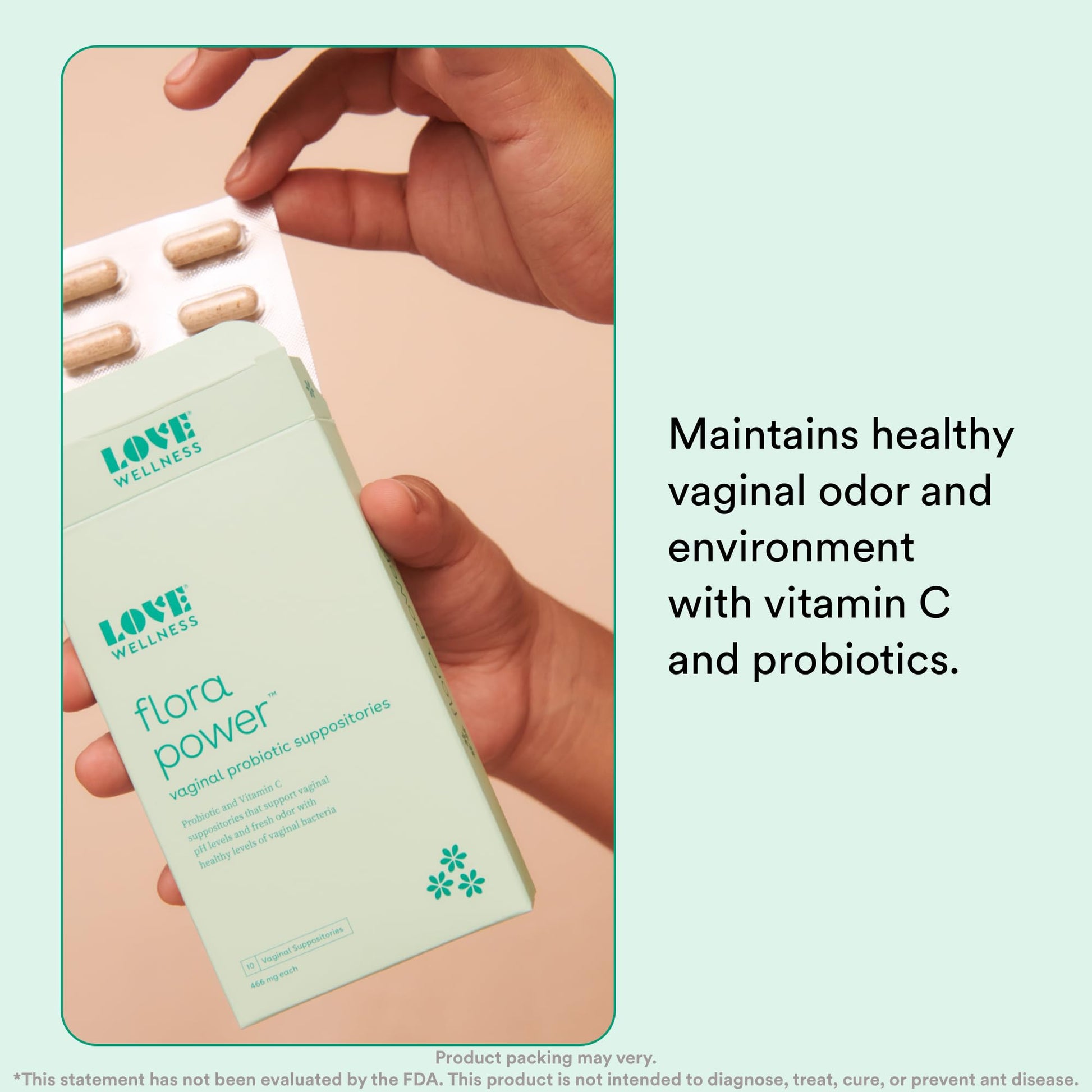 Love Wellness Flora Power & Good Girl Probiotics | Vaginal Suppositories & Prebiotics for Women - AB Mystery