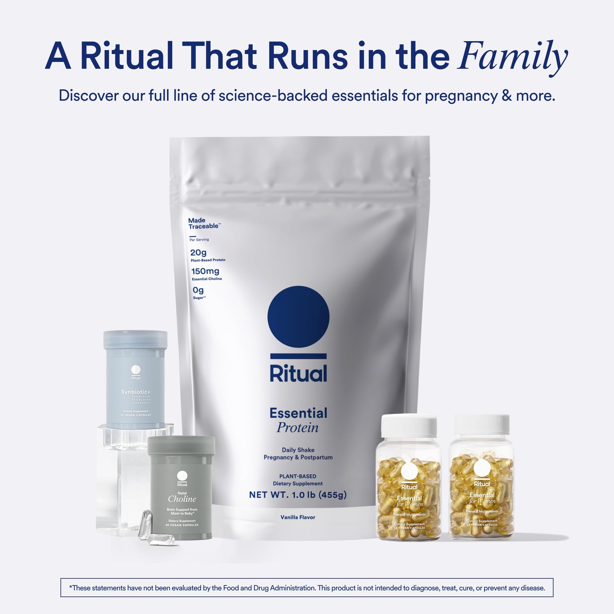 Ritual Prenatal Multivitamin and Protein Duo with Prenatal Vitamins and Organic Vanilla Protein Ritual