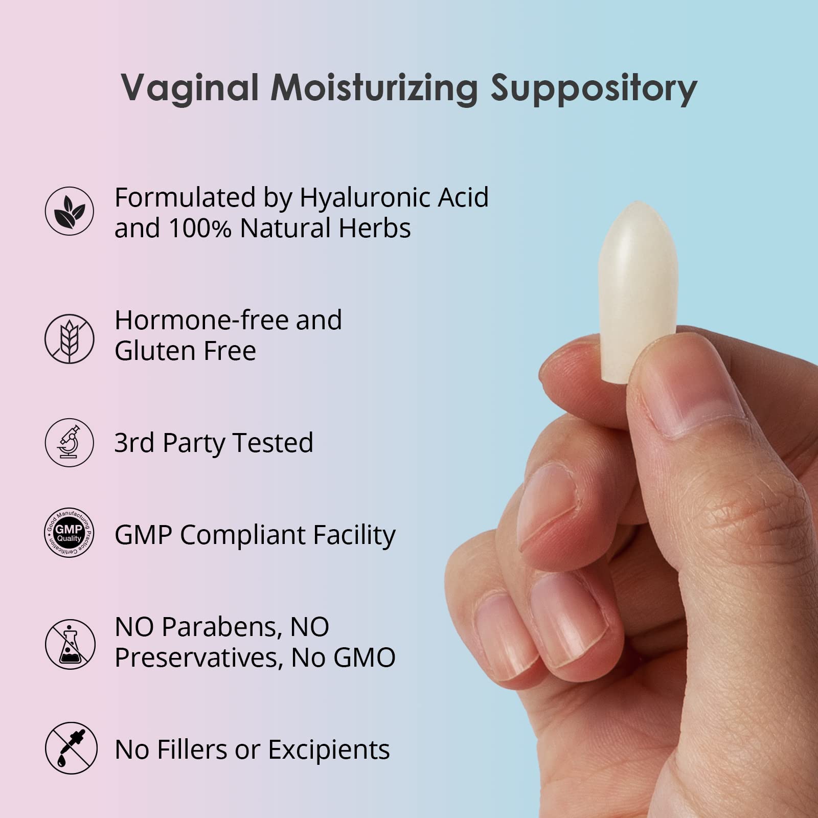 vetrue Intimate Moisturizer, Vaginal Suppository for Dryness & Discomfort, Feminine Long Lasting - AB Mystery