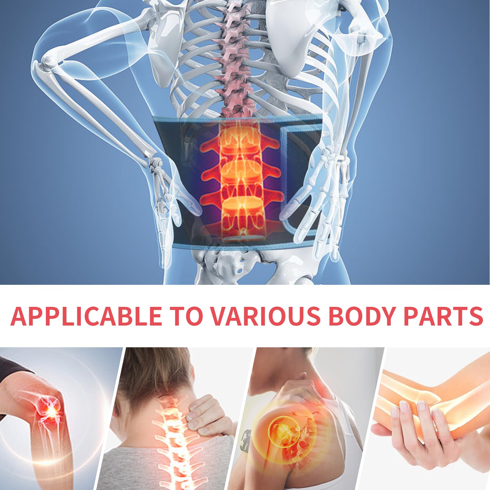 Red Light Infrared Therapy Belt: Pain Relief Device LED Red Light Therapy Lamp Near Body Large Pad Wrap - AB Mystery